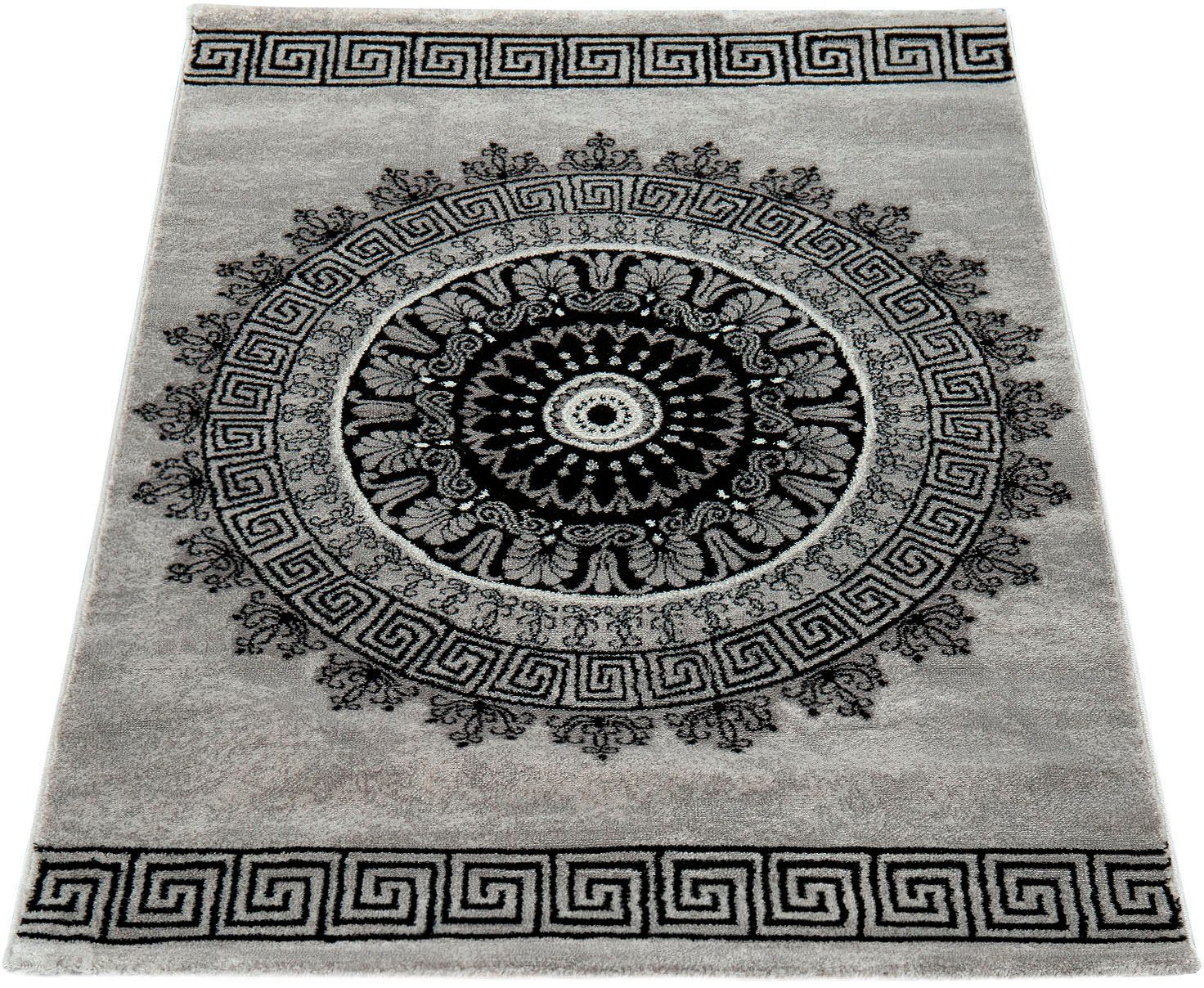 Teppich Tibesti 081, Paco Home, rechteckig, Höhe: 15 mm, Kurzflor, Mandala  Muster in dezenten Farbtönen | Kurzflor-Teppiche