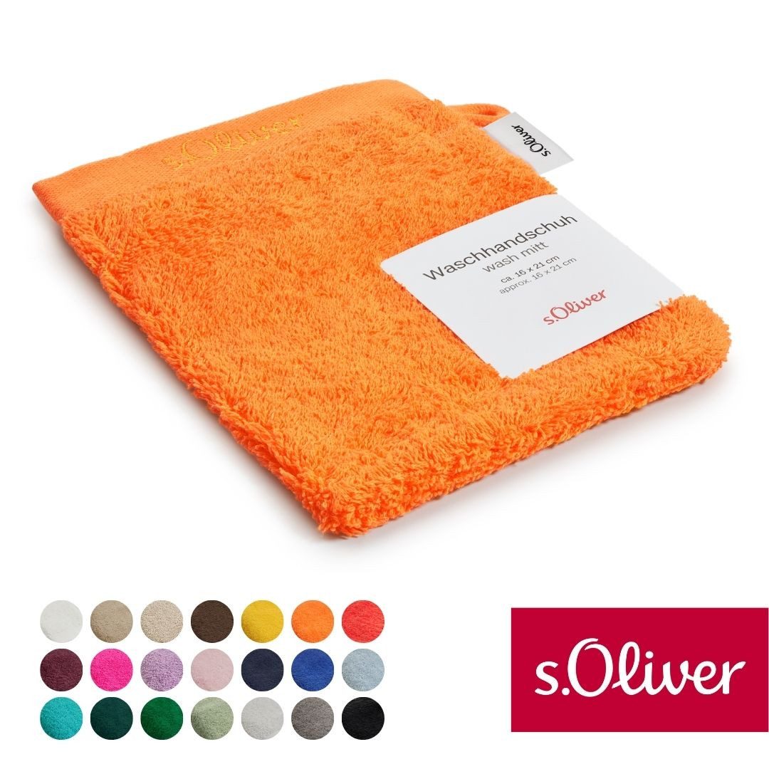 s.Oliver Waschhandschuh s.Oliver, Premium Qualität, 600 gr/m², auch als Sets erhältlich, Walkfrottier (1-St), große Farbauswahl, auch als Duschtuch, Handtuch, Gästetuch