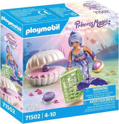 Playmobil® Konstruktions-Spielset Meerjungfrau mit Perlmuschel (71502), Princess Magic, (20 St), Made in Europe