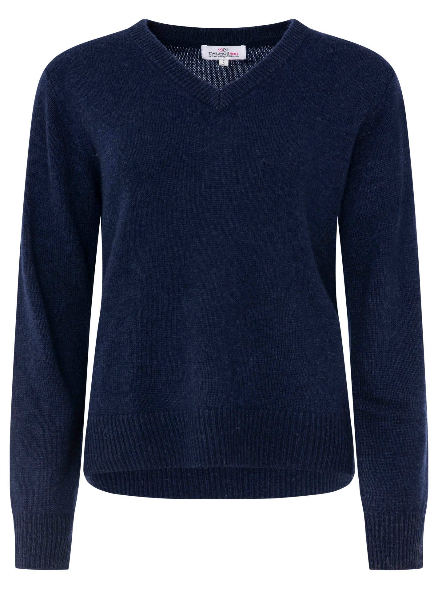 Zwillingsherz V-Ausschnitt-Pullover Loose 100 % Kaschmir