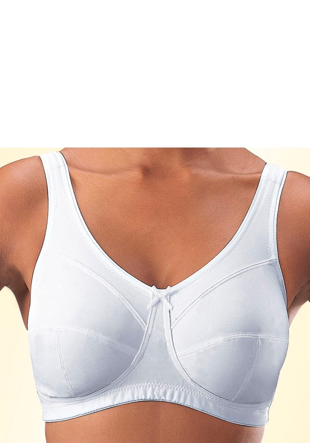 petite fleur by Lascana Entlastungs-BH (Packung, 2 Stück) ohne Bügel, mit breiteren Trägern– ideal für große Größen – Bild 3 von 5