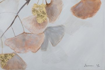 KUNSTLOFT Gemälde Zauber des Herbstes 80x80 cm, Leinwandbild 100% HANDGEMALT Wandbild Wohnzimmer