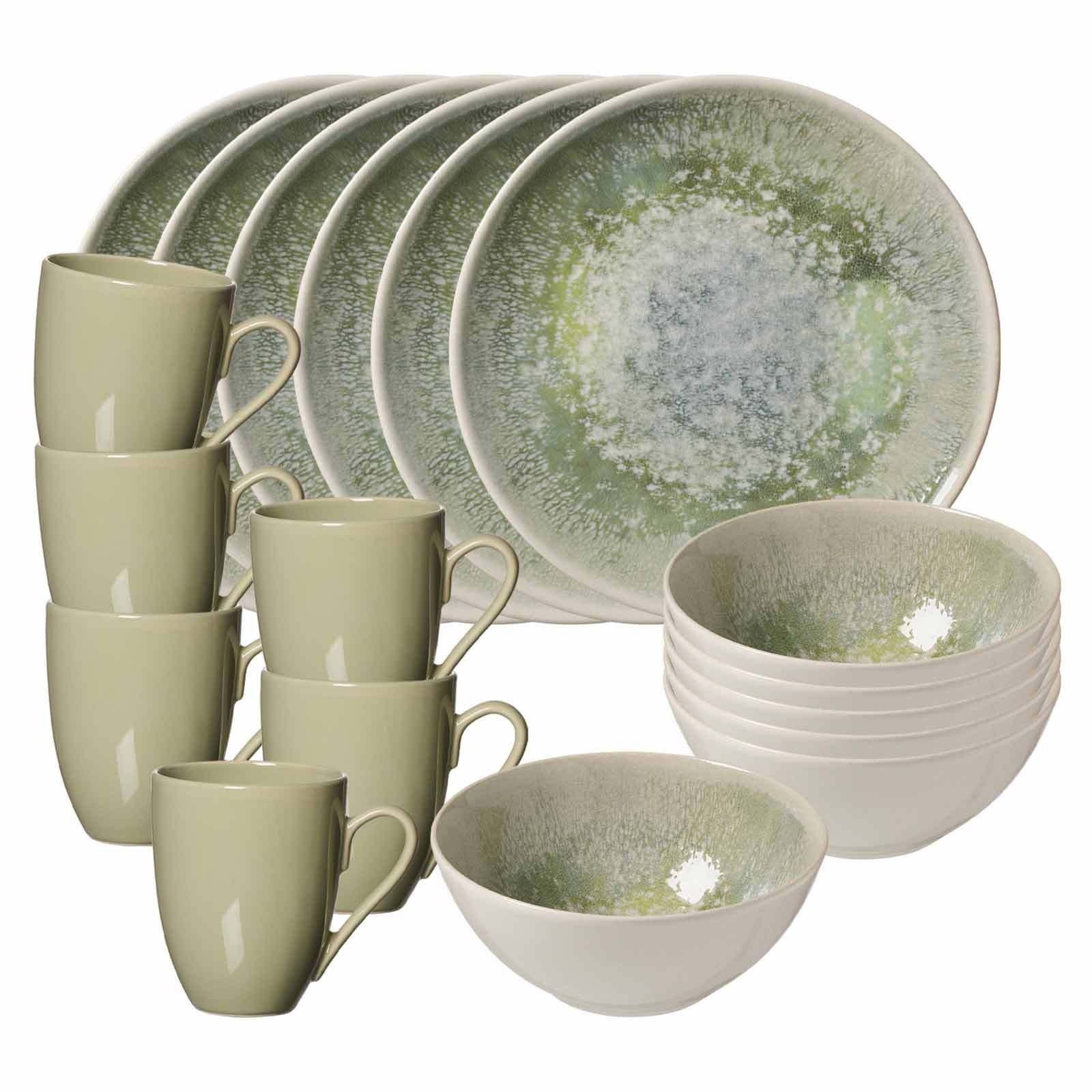 Ritzenhoff & Breker Kombiservice Cecina Frühstücks-Set 18er Set (18-tlg), Steinzeug