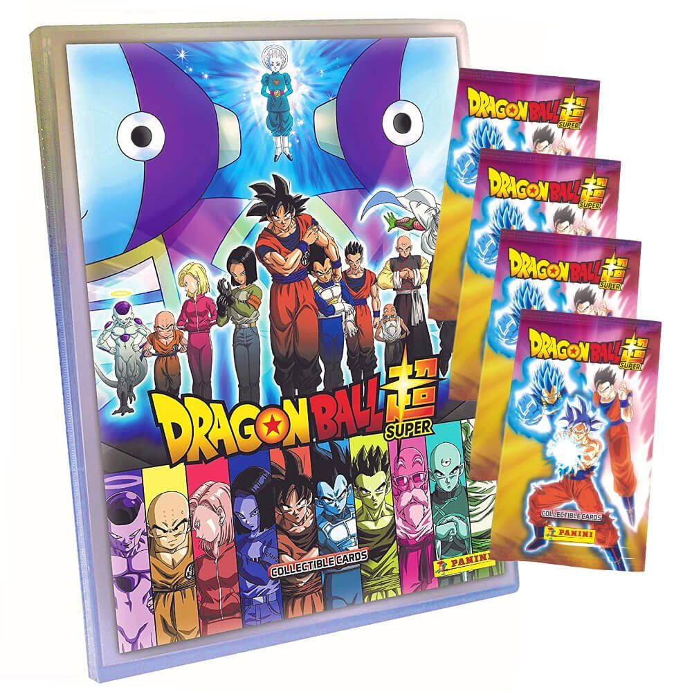 Panini Sammelkarte Panini Dragon Ball Super Karten (2022) - Trading Cards  Sammelkarten -, Dragon Ball Sammelkarten - 1 Mappe + 4 Booster