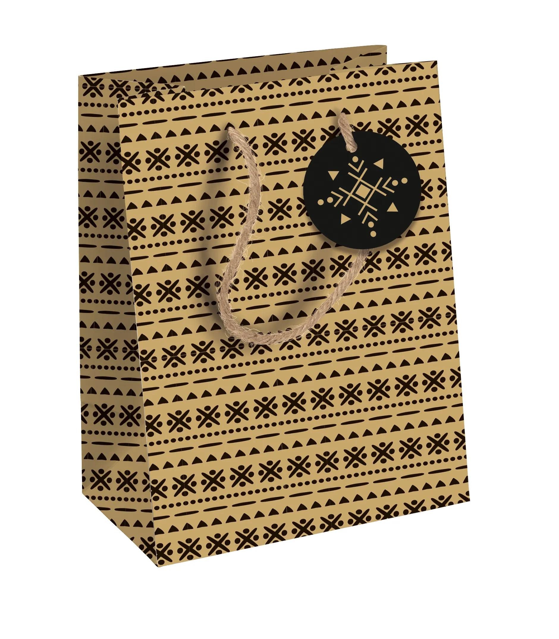 CLAIREFONTAINE Geschenkpapier 6x Tanit, Kraft braun, Tasche M 21,5x10,2x25,3cm braun 32457-3C, Tasche