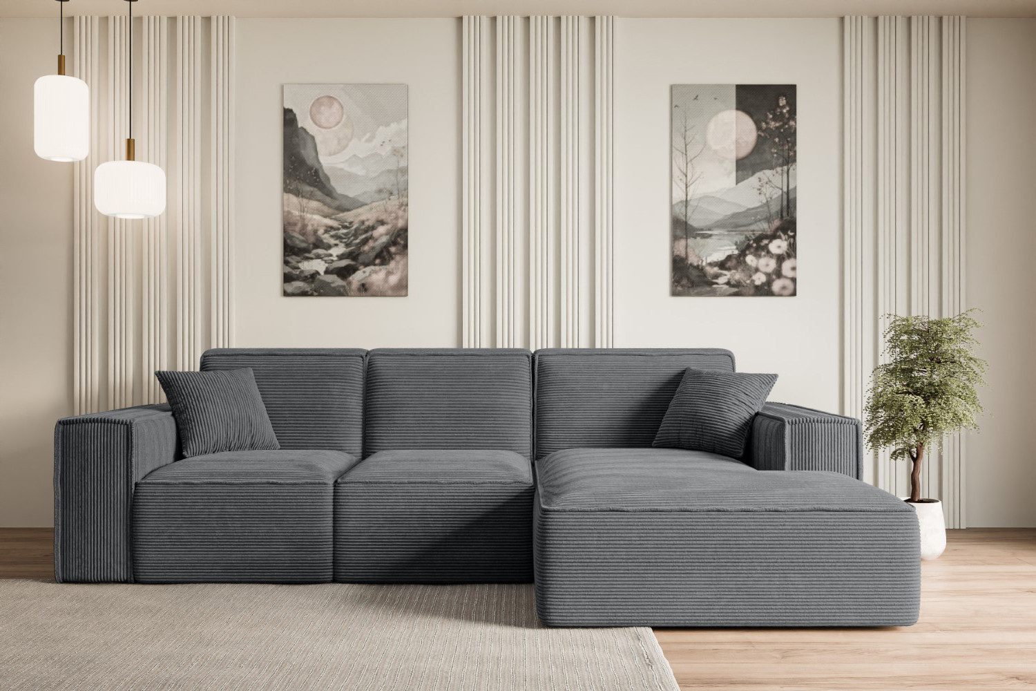 ALTDECOR Ecksofa SERRA-L-S, Couch mit Schlaffunktion, Wohnzimmer - Wohnland günstig online kaufen