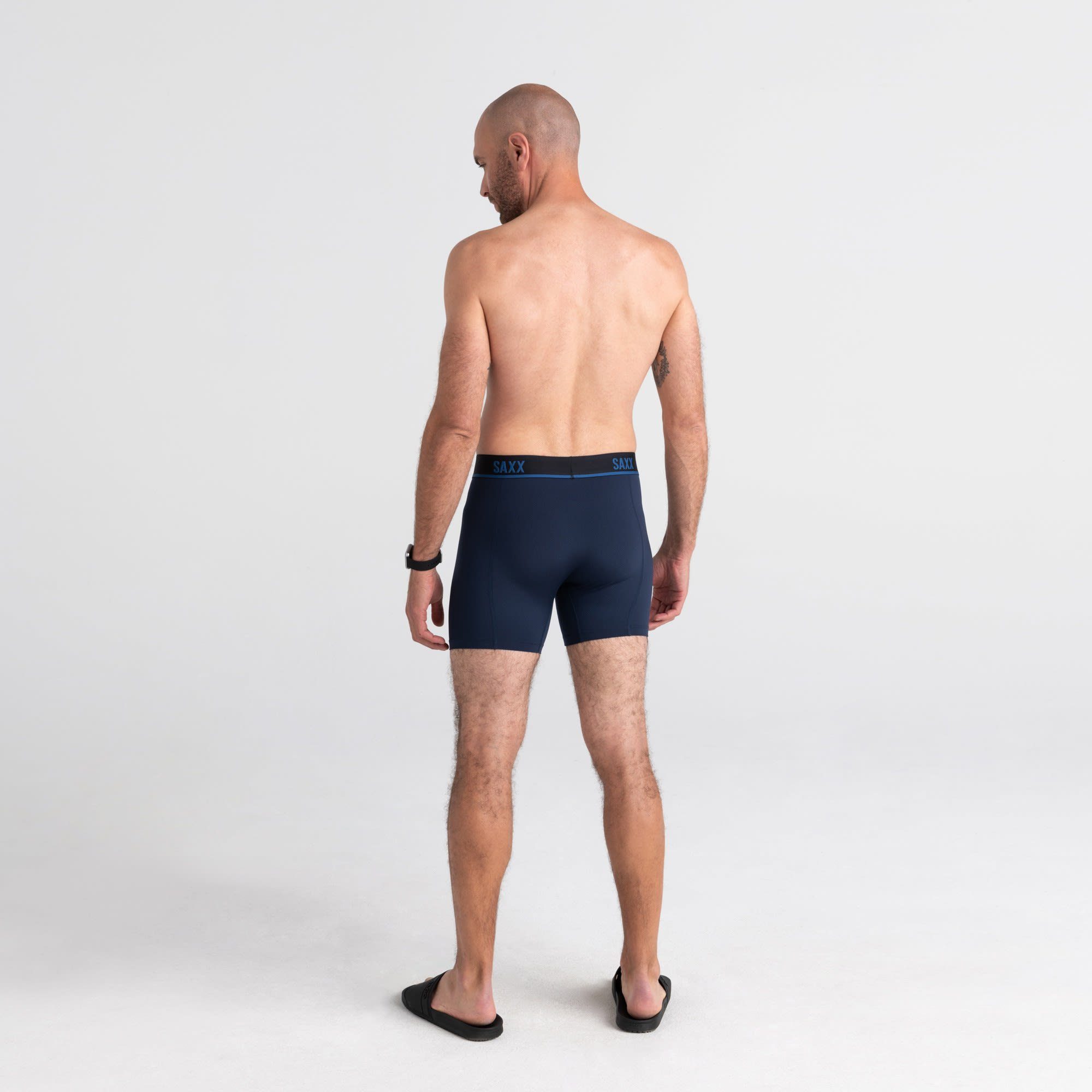 Saxx Light Kinetic Boxer M Lange City - Navy Mesh Compression Blue SAXX Unterhose Brief