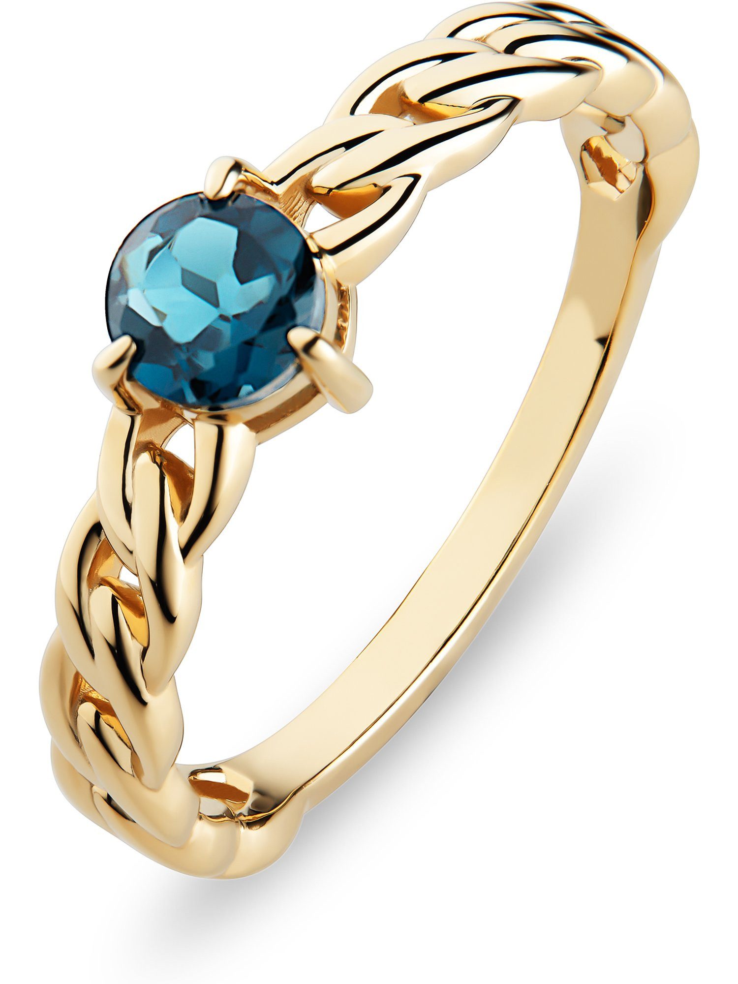 Goldring CHRIST Damen-Damenring 585er Gelbgold 1 Topas