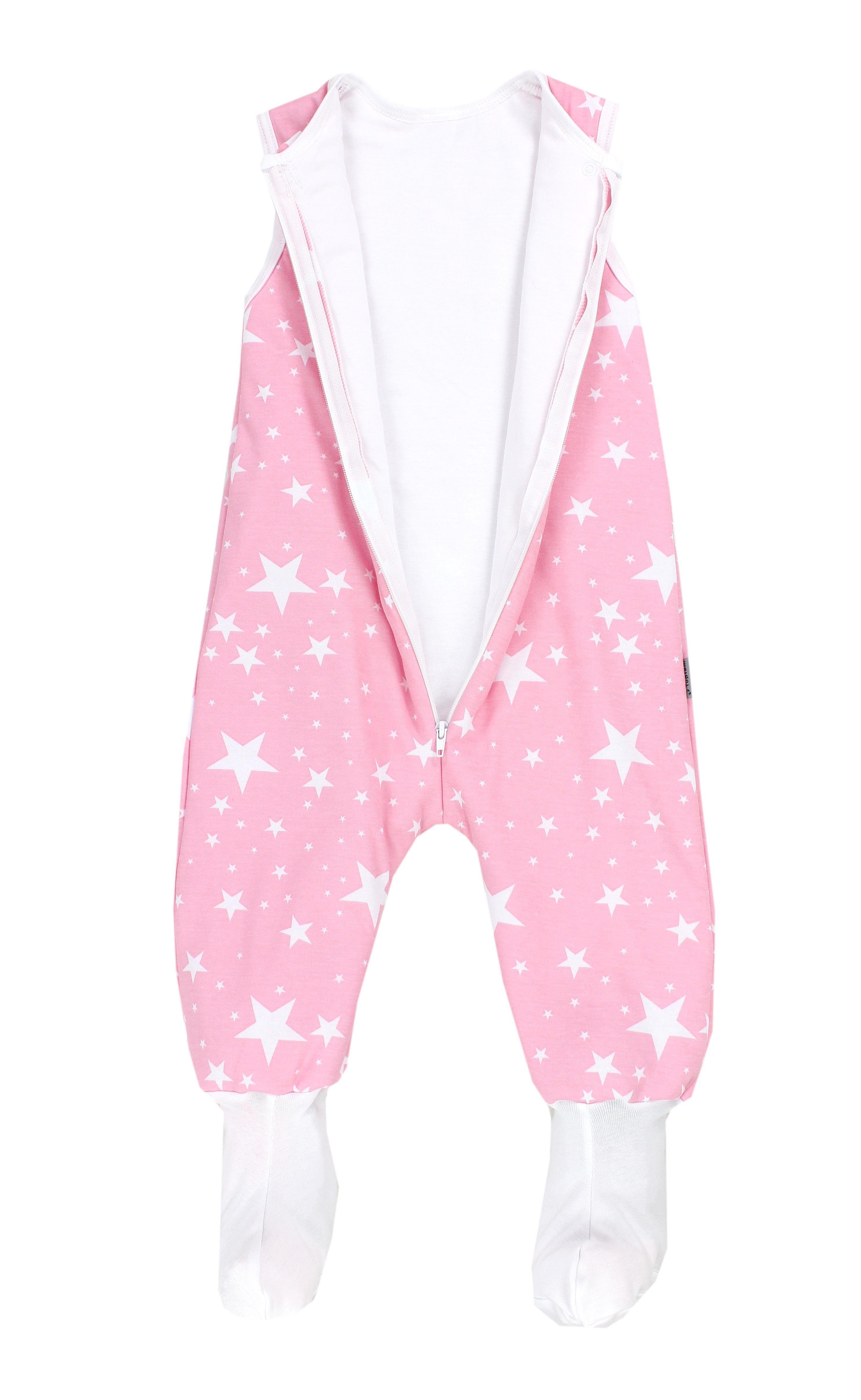 und Beinen Rosa Füßen / Weiße Sterne mit Babyschlafsack TupTam Winterschlafsack 2.5 TOG zertifiziert, OEKO-TEX