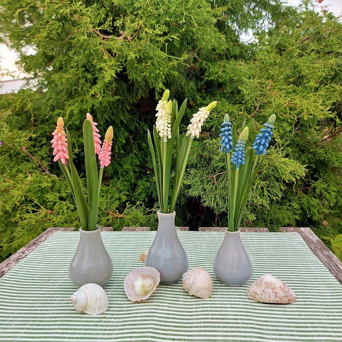 Kunstblumenstrauß Künstlicher Traubenhyazinthen Bund NESANET, blau, 20cm Hyazinthe (Traubenhyazinthe), artplants, Höhe 20.0 cm