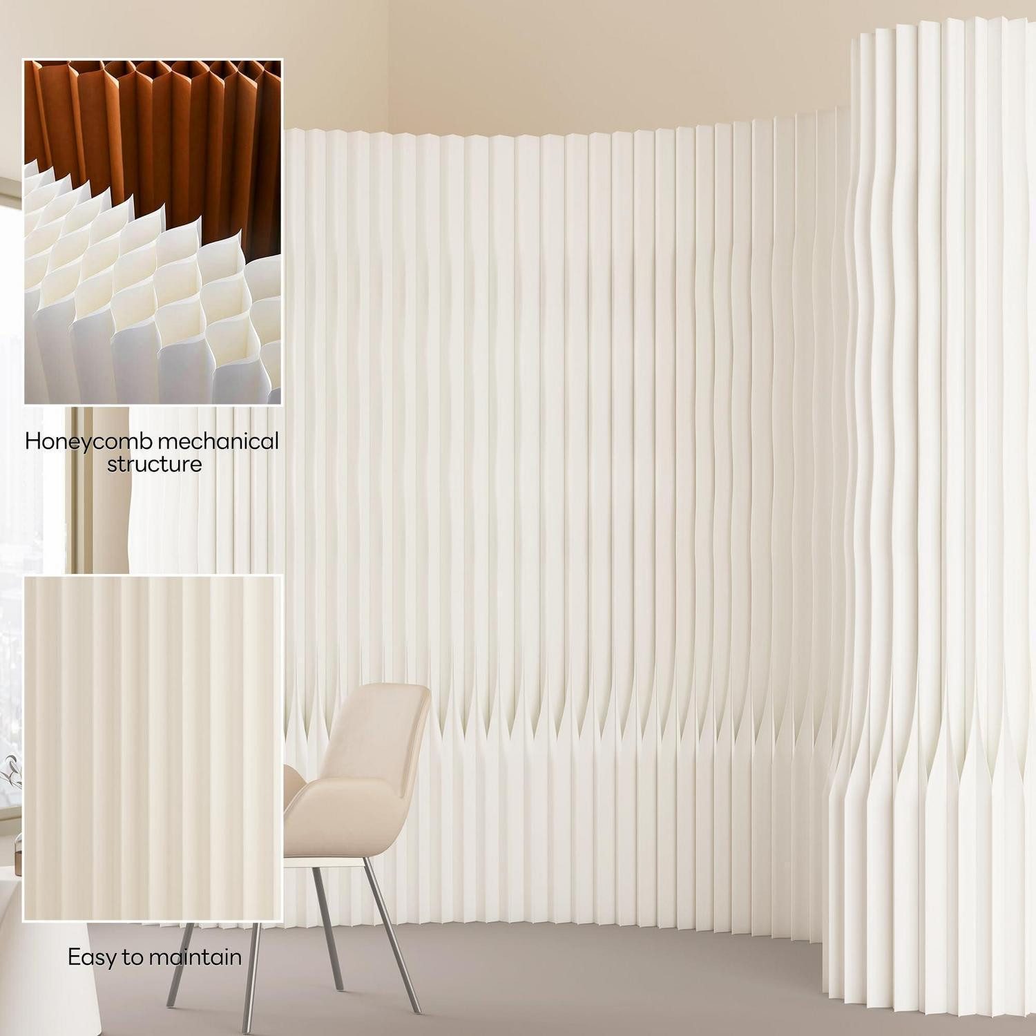 LuxusKollektion Stellwand Faltbarer Raumteiler Bildschirm 1,8x4m (1 St)