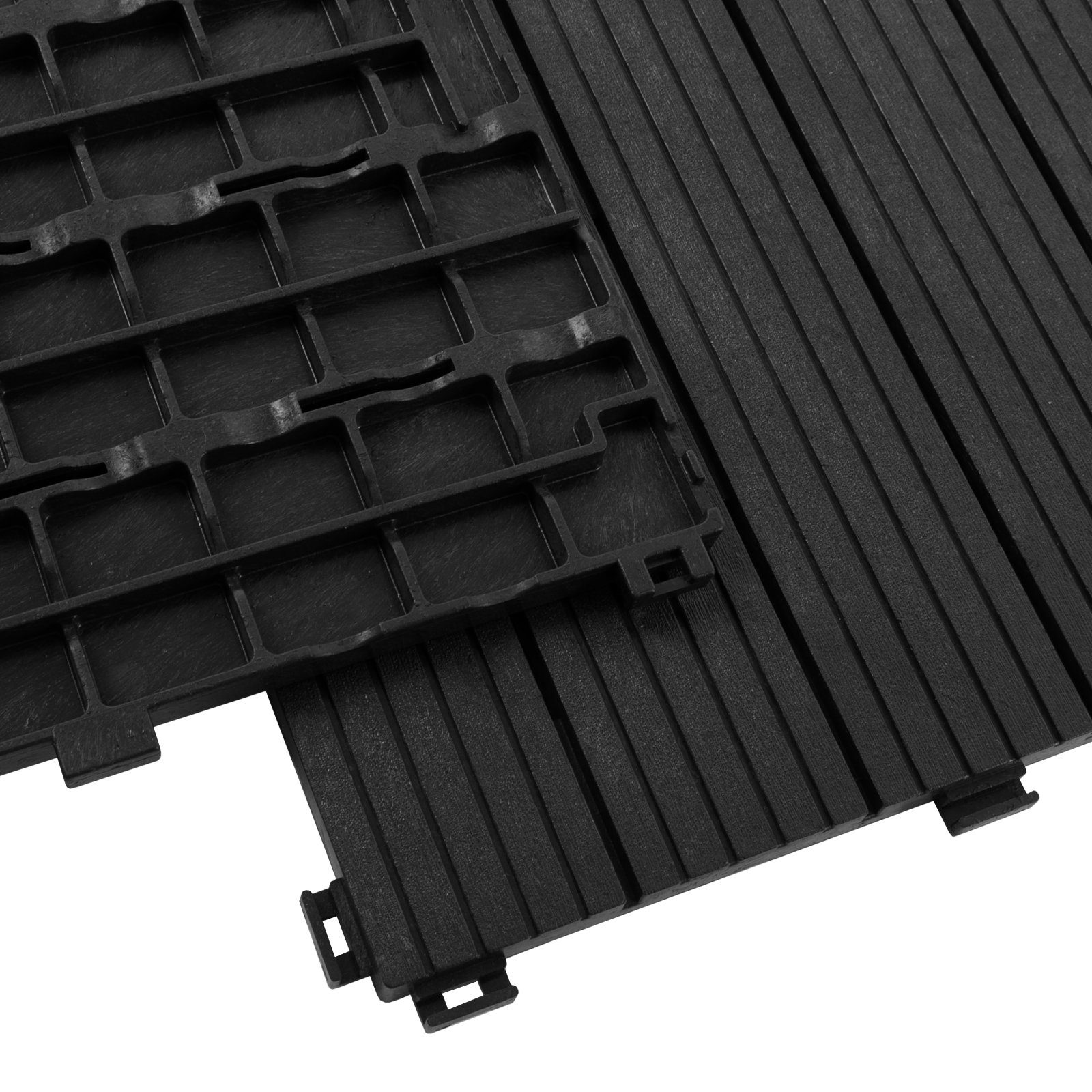 Karat Terrassendielen Claire, Terrassenfliesen 30x30cm, Kunststoff wetterfest, Klickfliesen, 0,09 m², BxL: je 30x30 cm, (Packung, 1-St), Balkonbodenbelag für Außenbereich, Steckfliesen für Balkon