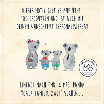 Mr. & Mrs. Panda Teeglas Koala Familie zwei - Transparent - Geschenk, beste Familie, Teebecher, Premium Glas, Satinierte Oberfläche