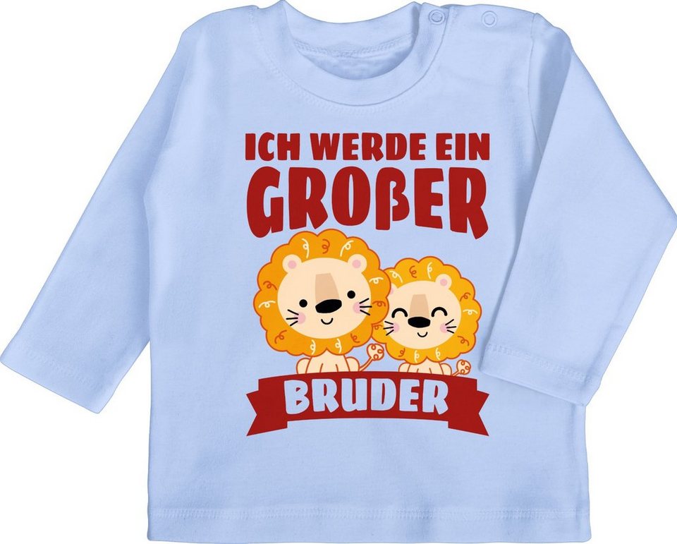 Shirtracer TShirt »Ich werde ein großer Bruder mit Löwen braun Geschwister Bruder und Shirtracer TShirt »Ich werde ein großer Bruder mit Löwen braun Geschwister Bruder und