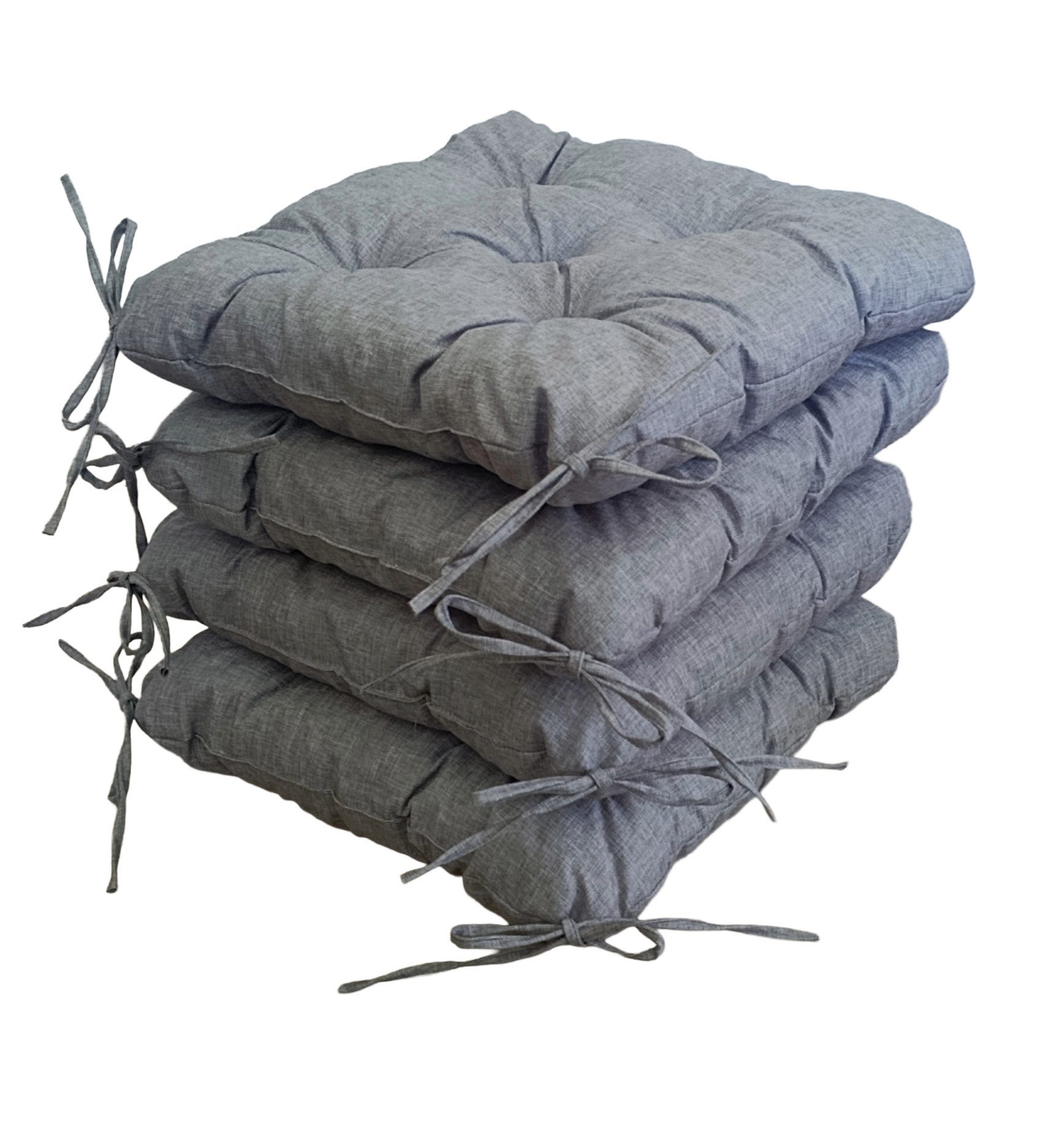 Rattani Sitzkissen 4 x Stuhlkissen Sitzkissen Klara 40 x 40 x 8 cm, 4 er Set Sitzkissen . Wasserabweisend !