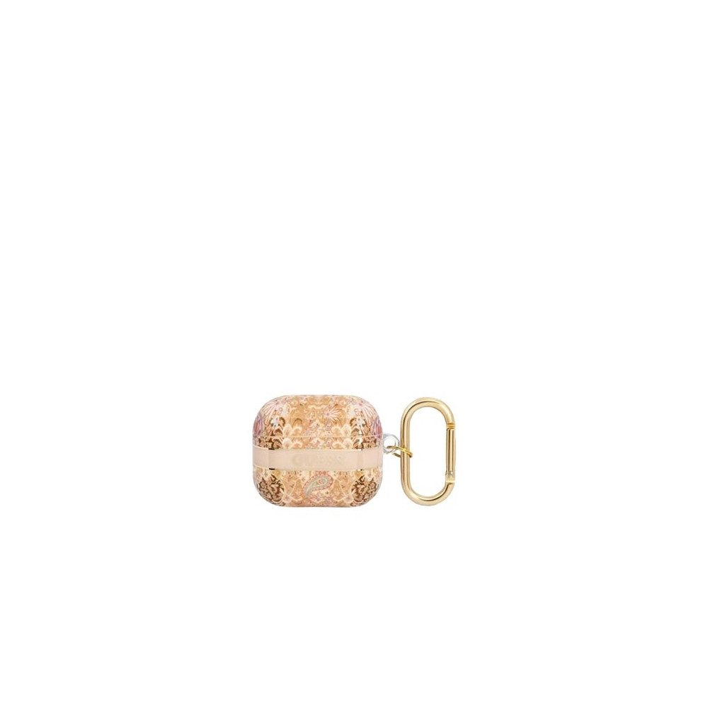 Guess Handyhülle GUESS Cover Flower Strap Gold für AirPods 3 Schutzhülle. AirPods 3
