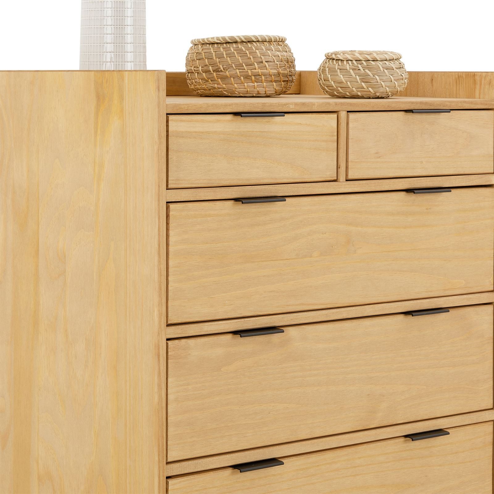 IDIMEX Kommode TEPERA, Schubladenschrank aus Massivholz mit Stauraum, Gebeizt/Gewachst
