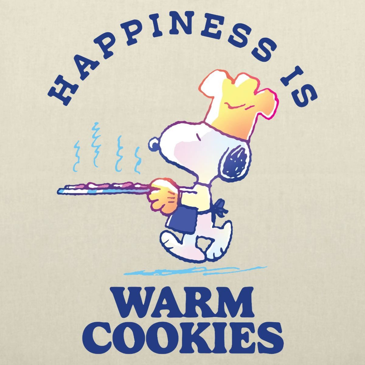 Spreadshirt Henkeltasche Peanuts Snoopy Happiness Is Warm Cookies Stoffbeutel (1-tlg)