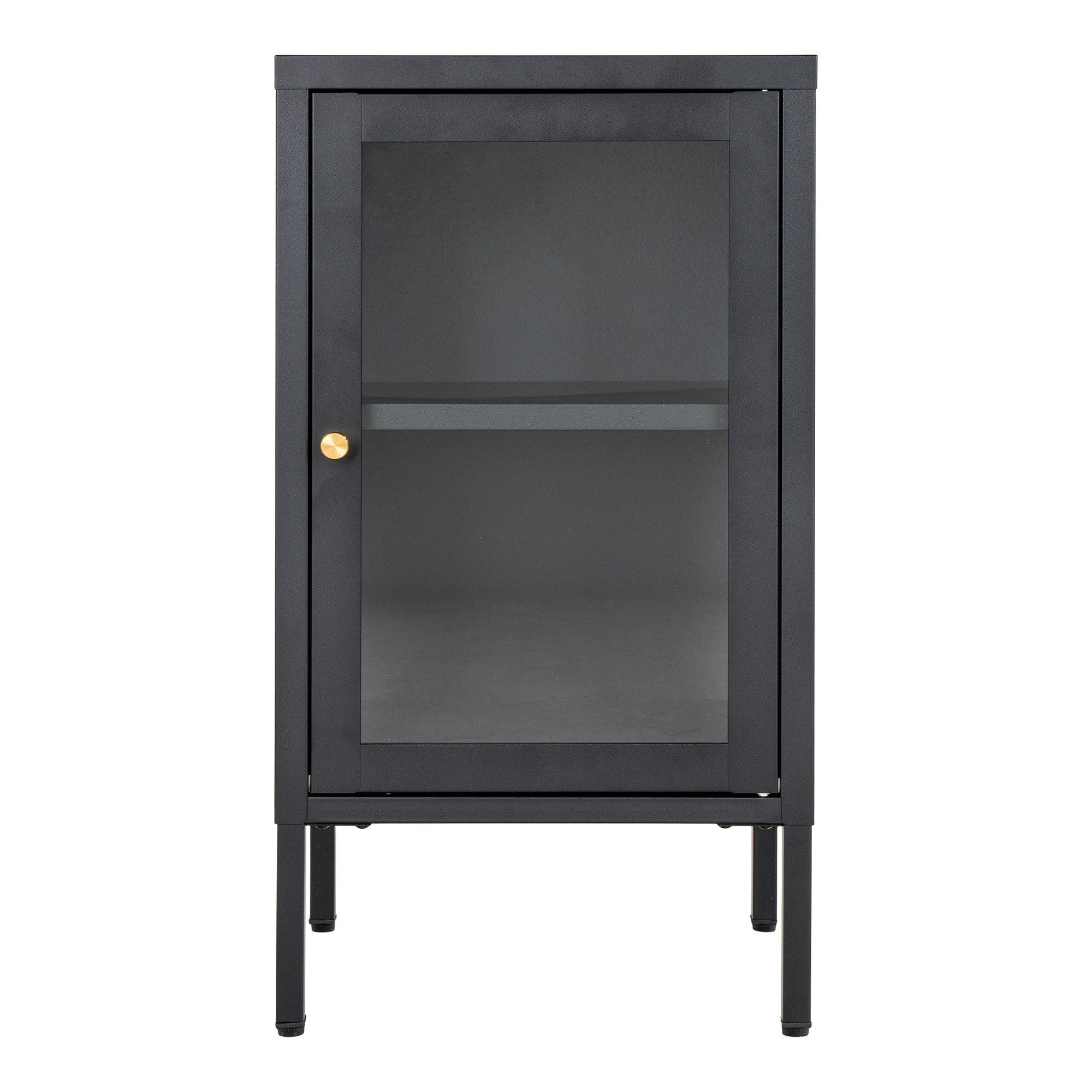 House Nordic Beistellschrank in Schwarz, Metall - 38x70x35cm (BxHxT)