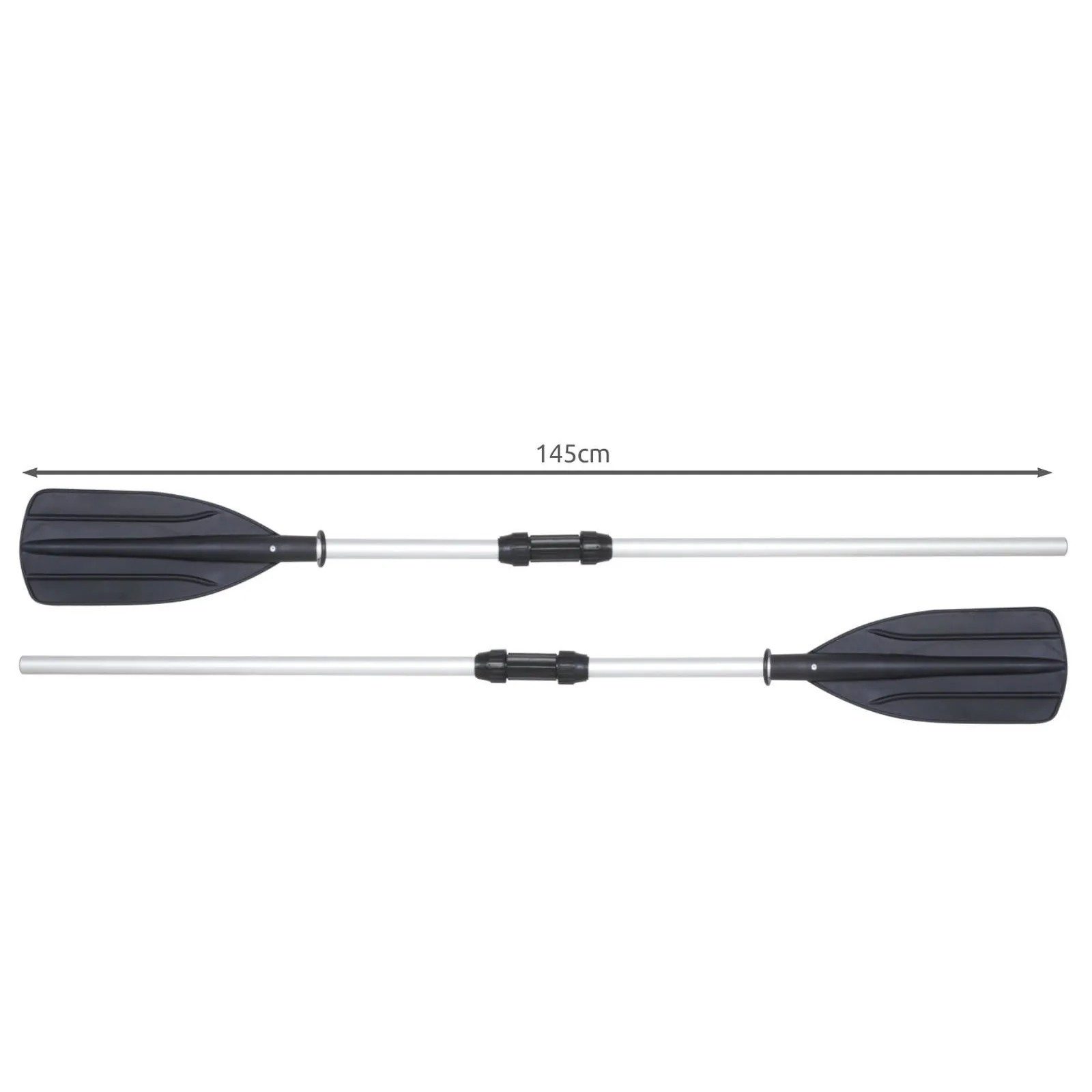 BESTWAY Doppelpaddel Bootsruder Kajakpaddel Schlauchbootpaddel, (Spar-Set, 2-St., 145 / 218 cm zerlegbar), 2-in-1, zerlegbar, Aluminium, mit Tasche