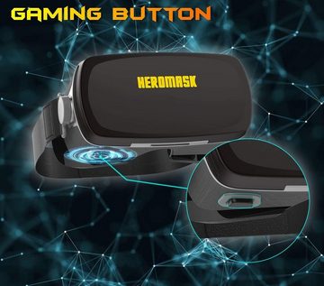 Heromask Professionelle kostenloser Spiele-Leitfaden Virtual-Reality-Brille (mit Bluetooth-Controller . Kompatibel mit Android und iPhone 3D-Brille)