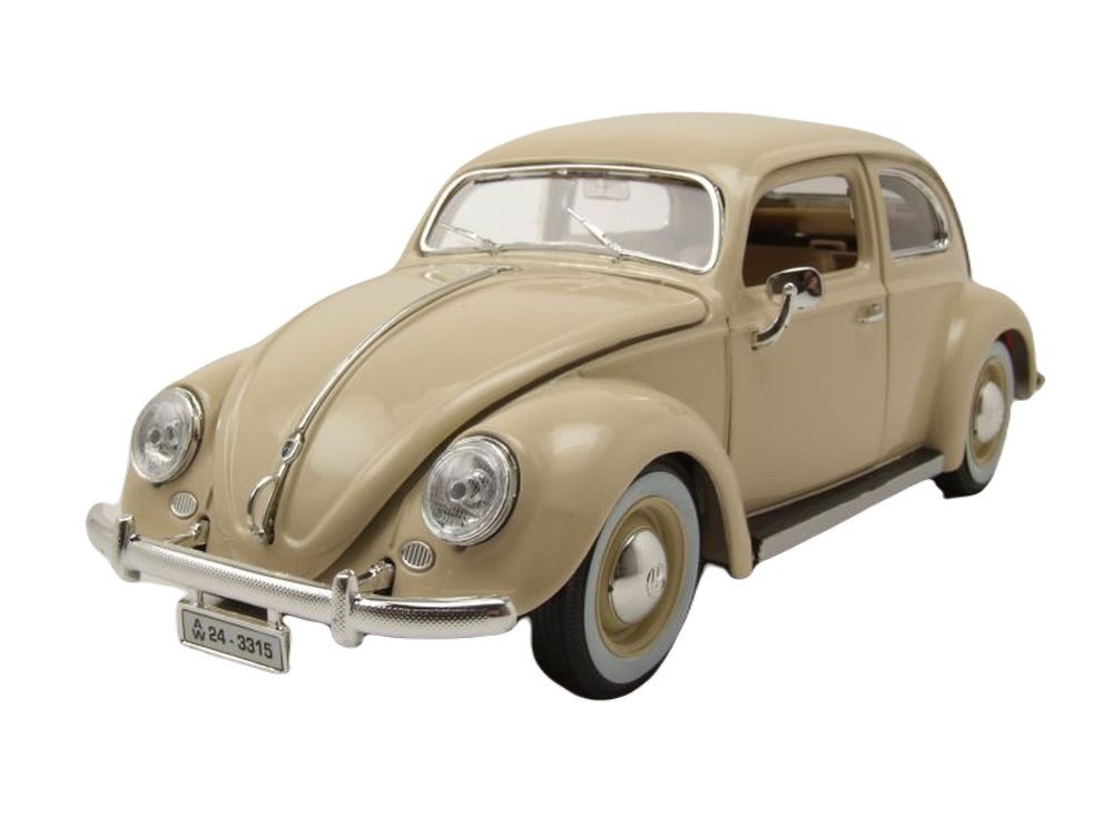 Bburago Modellauto VW Käfer 1955 beige, Maßstab 1:18