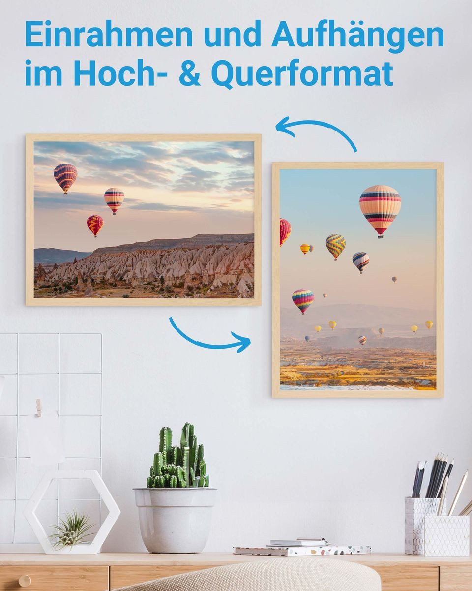 PHOTOLINI Bilderrahmen modern mit bruchsicherem Acrylglas, Holz MDF für Fotos & Poster, für 1 Bilder (1 Einzelrahmen), Posterrahmen A3 30x42 cm zum Aufhängen – Bild 4 von 5