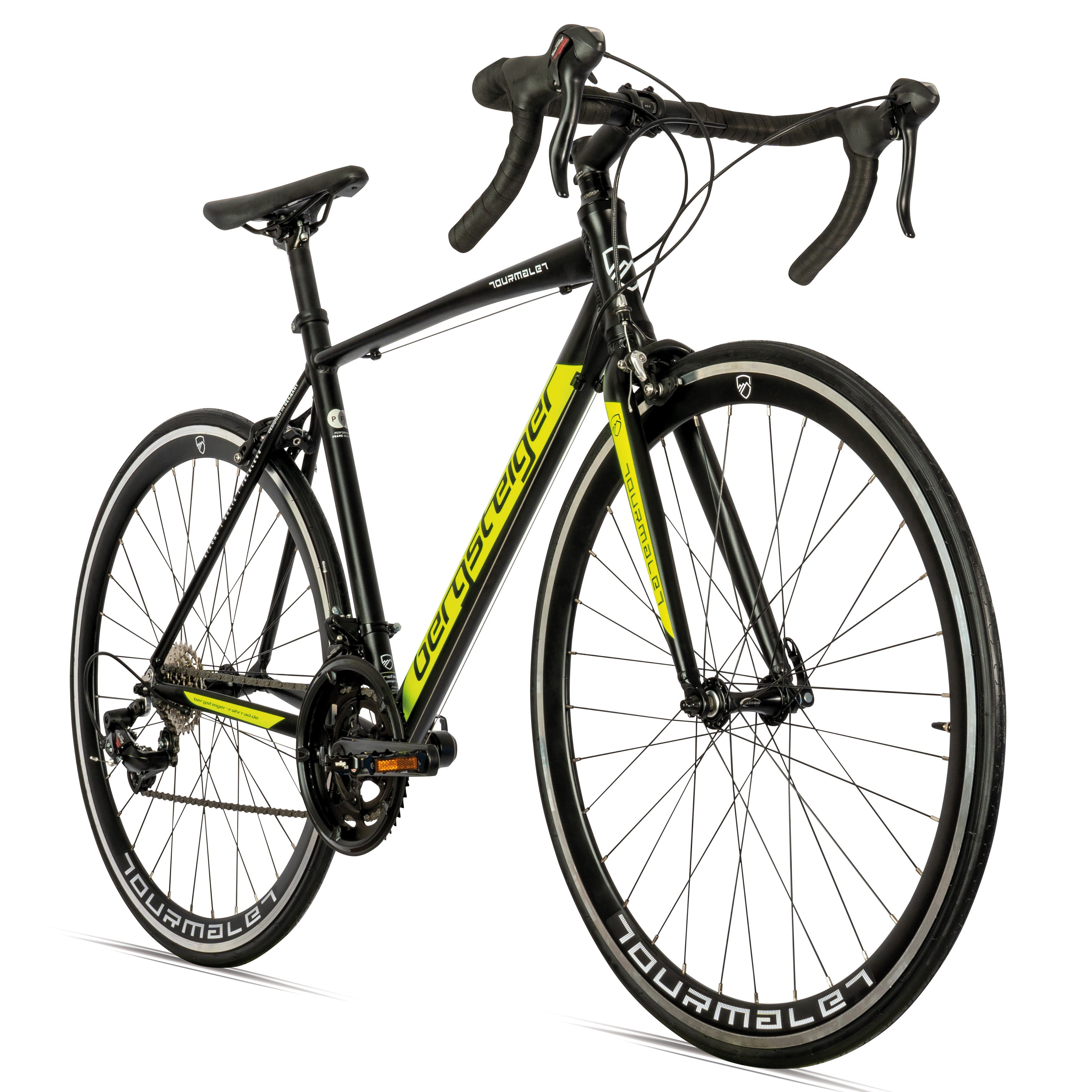 bergsteiger Rennrad Tourmalet 28 Zoll, Alu Gravelbike 14 Gang-Schaltung, Damen, Herren, 14 Gang, Kettenschaltung, Felgenbremse, Gewicht nur 11 kg