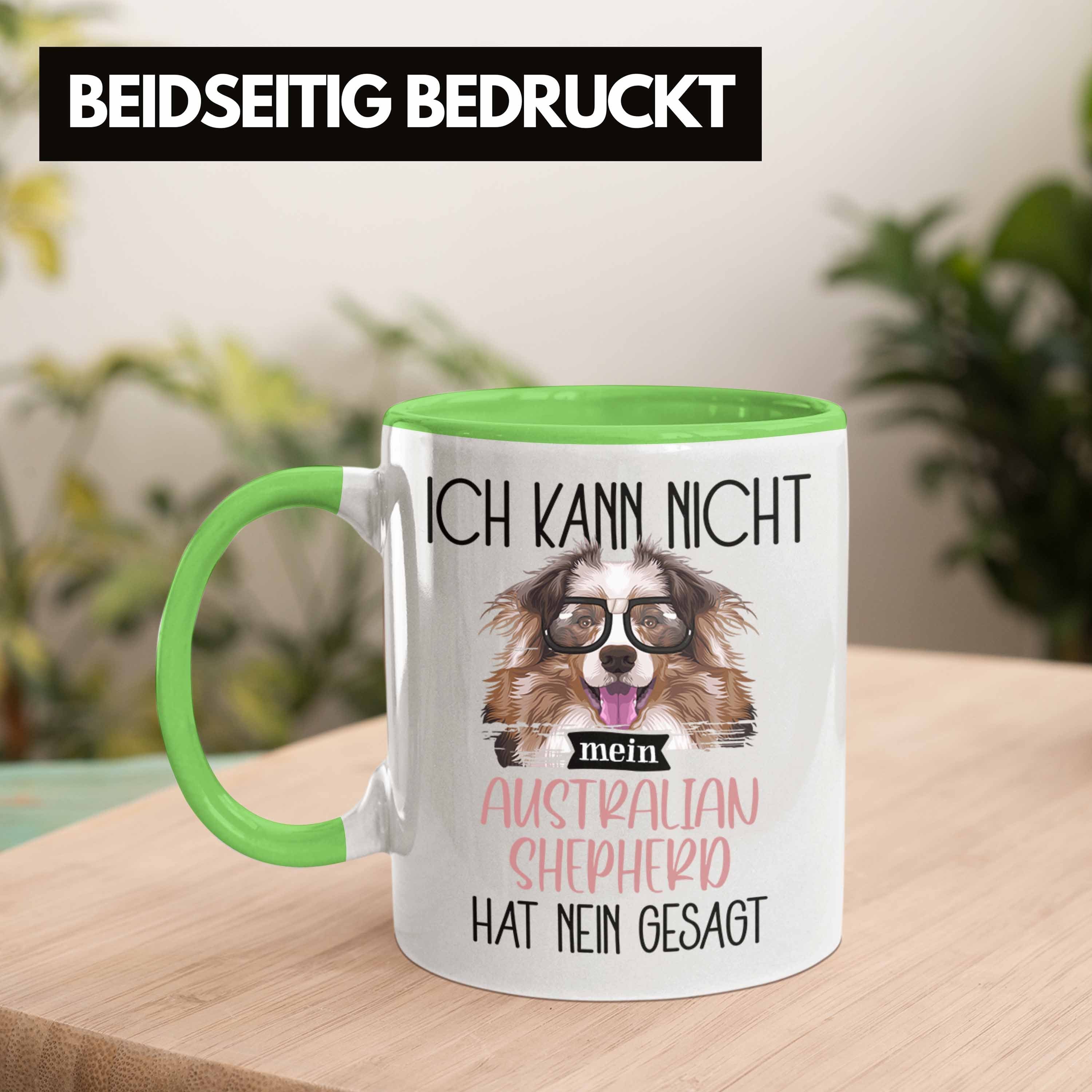 Lustiger Grün Besitzer Tasse Australian Geschenk Trendation Shepherd Spruch Geschenkid Tasse