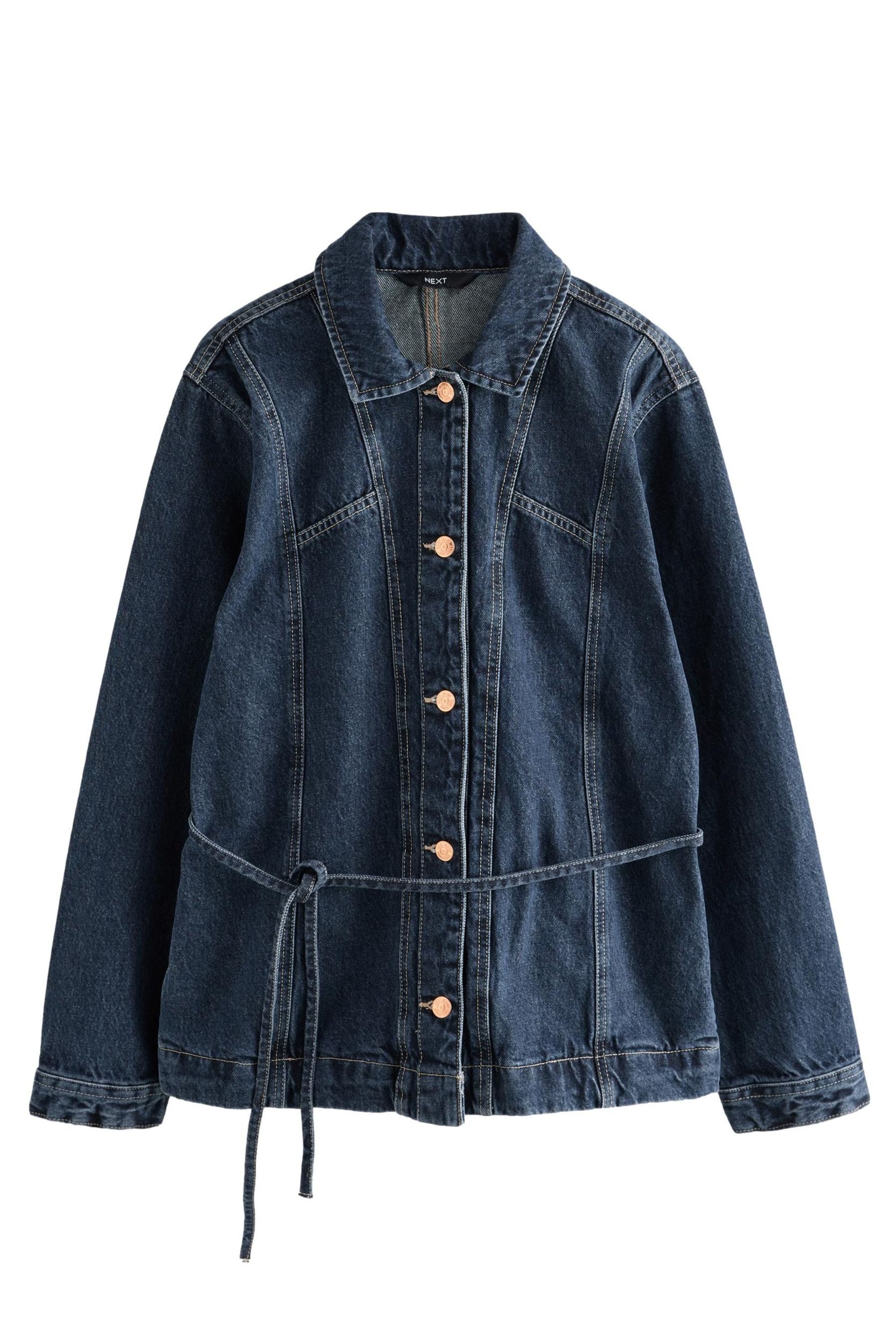 Jeansjacke Jeansjacke mit Gürtel aus 100 % Baumwolle