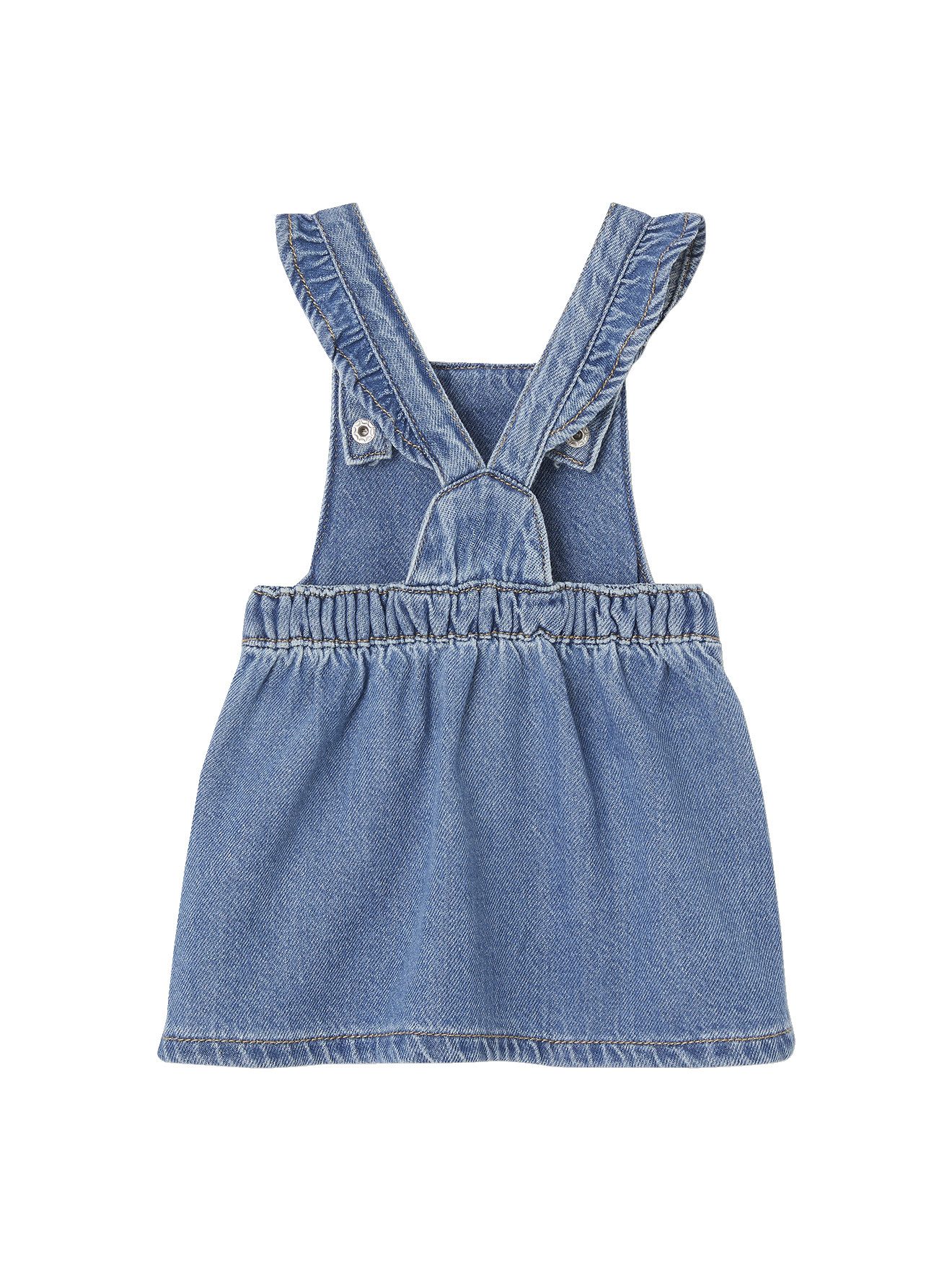 vertbaudet Minikleid Baby Jeans-Latzkleid
