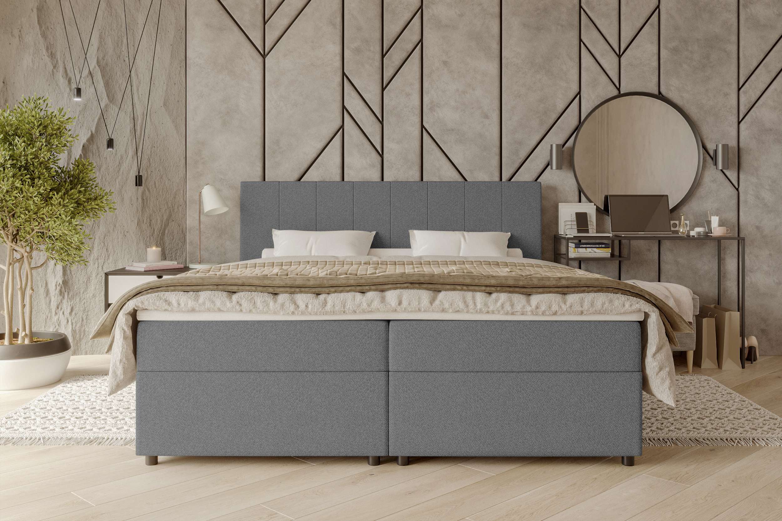 99rooms Boxspringbett Kira (Schlafzimmerbett, Bett), 140/160/180x200 günstig online kaufen