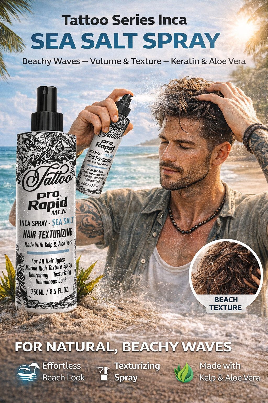 Pro Rapid Men Haarspray Pro Rapid INCA - SEA SALT HAIR SPRAY 250 ML