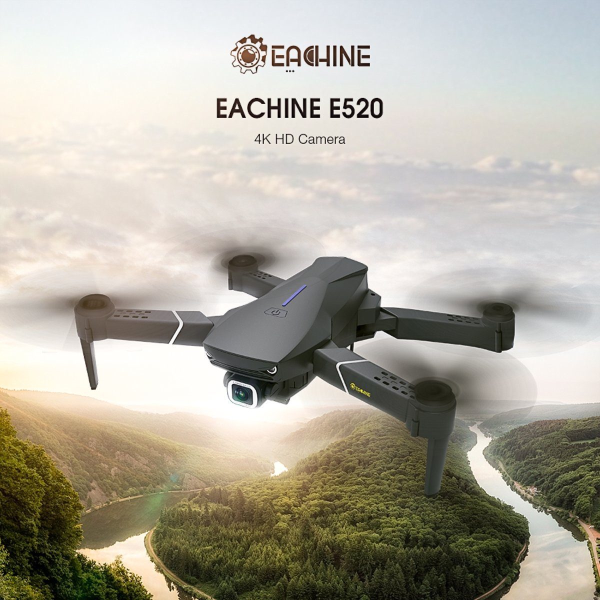Eachine E520 WIFI FPV Mit 4K HD Weitwinkelkamera Spielzeug-Drohne  (3840x2160, High Hold Modus Faltbarer RC Drone Quadcopter RTF mit 1  Batterien)