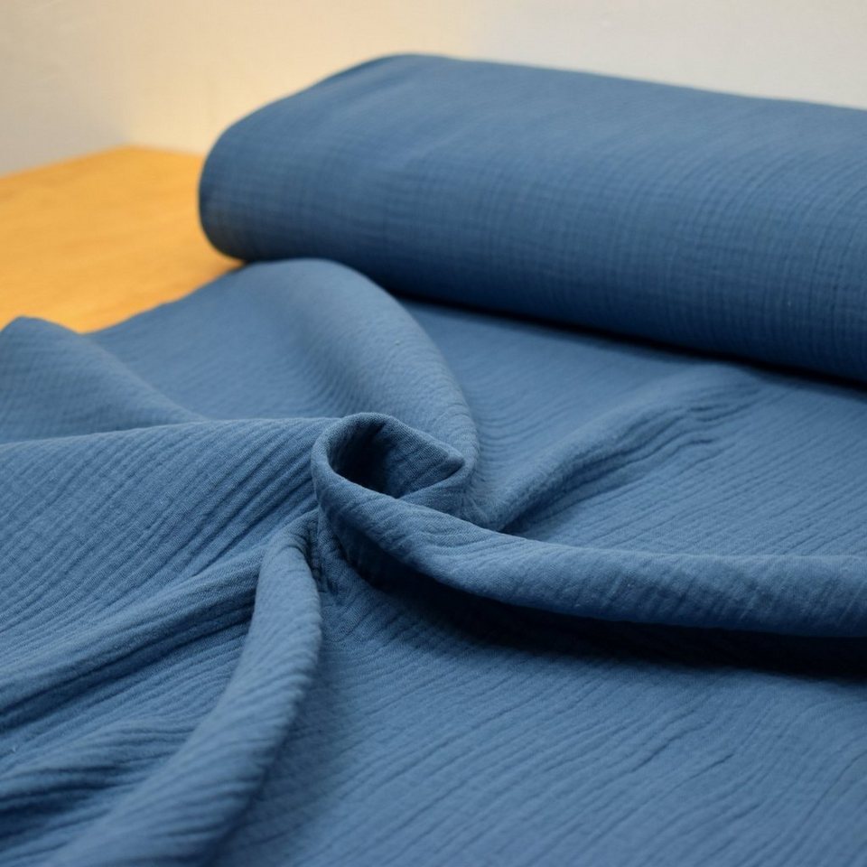 Thumbnail - MAGAM-Stoffe Stoff "Greta", Musselin Stoff Double Gauze uni 100% Baumwolle ÖKO-TEX Meterware 50cm