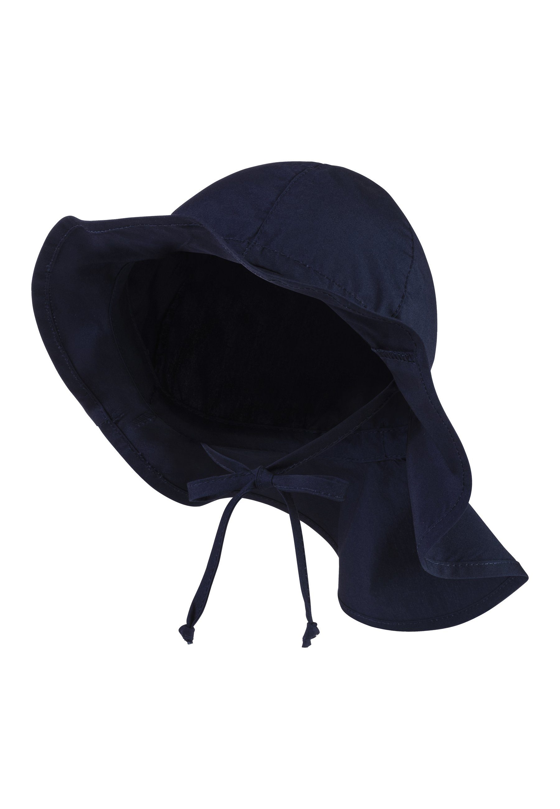 Sterntaler® Schirmmütze Flapper (1-St., Sommerhut aus UV-Popeline idealer Sonnenschutz für den Sommer) Mütze mit Nackenschutz und Größenregulierungsband marine