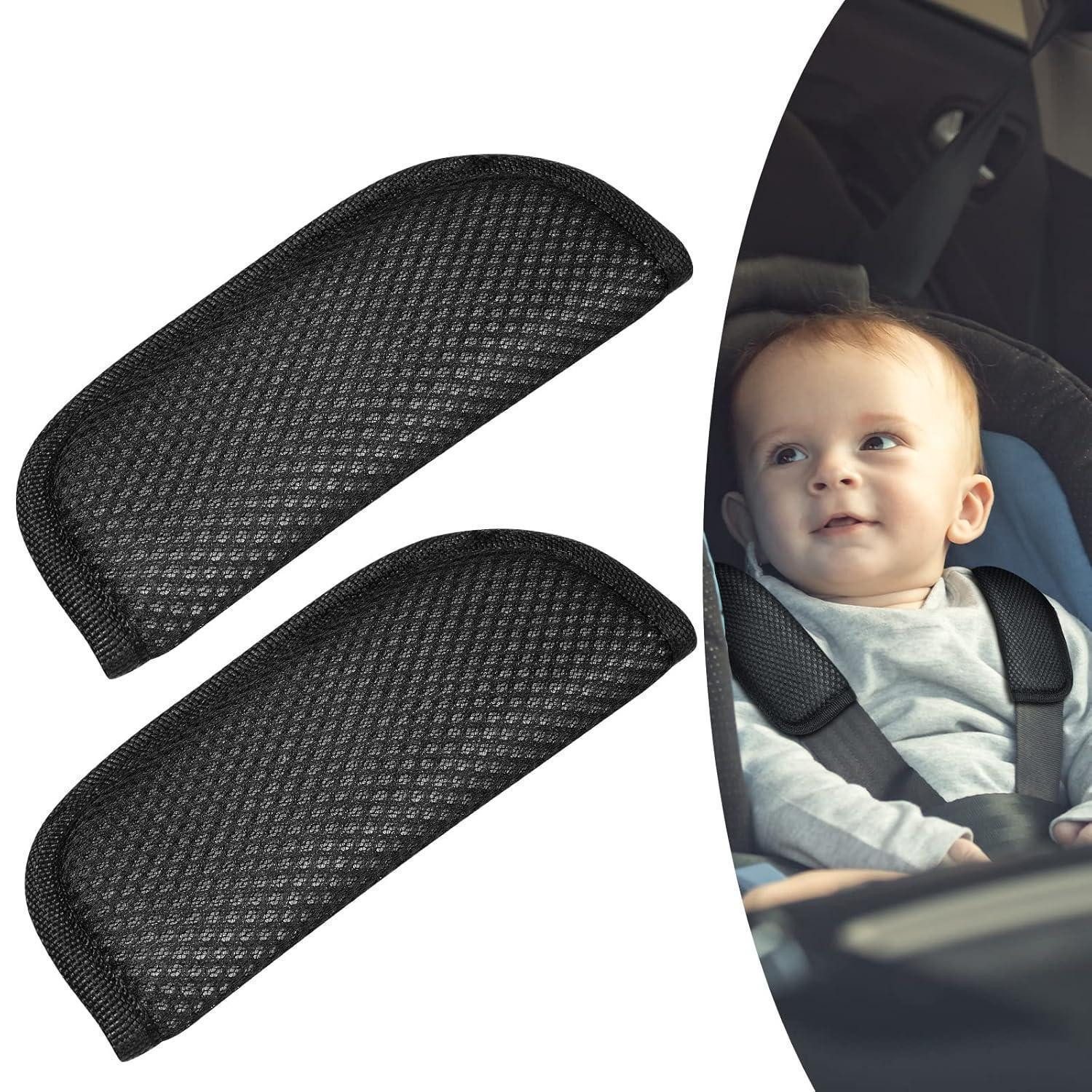 LuxusKollektion Gurtpolster Gurtpolster Baby Autositz atmungsaktiv universal Schwarz-1