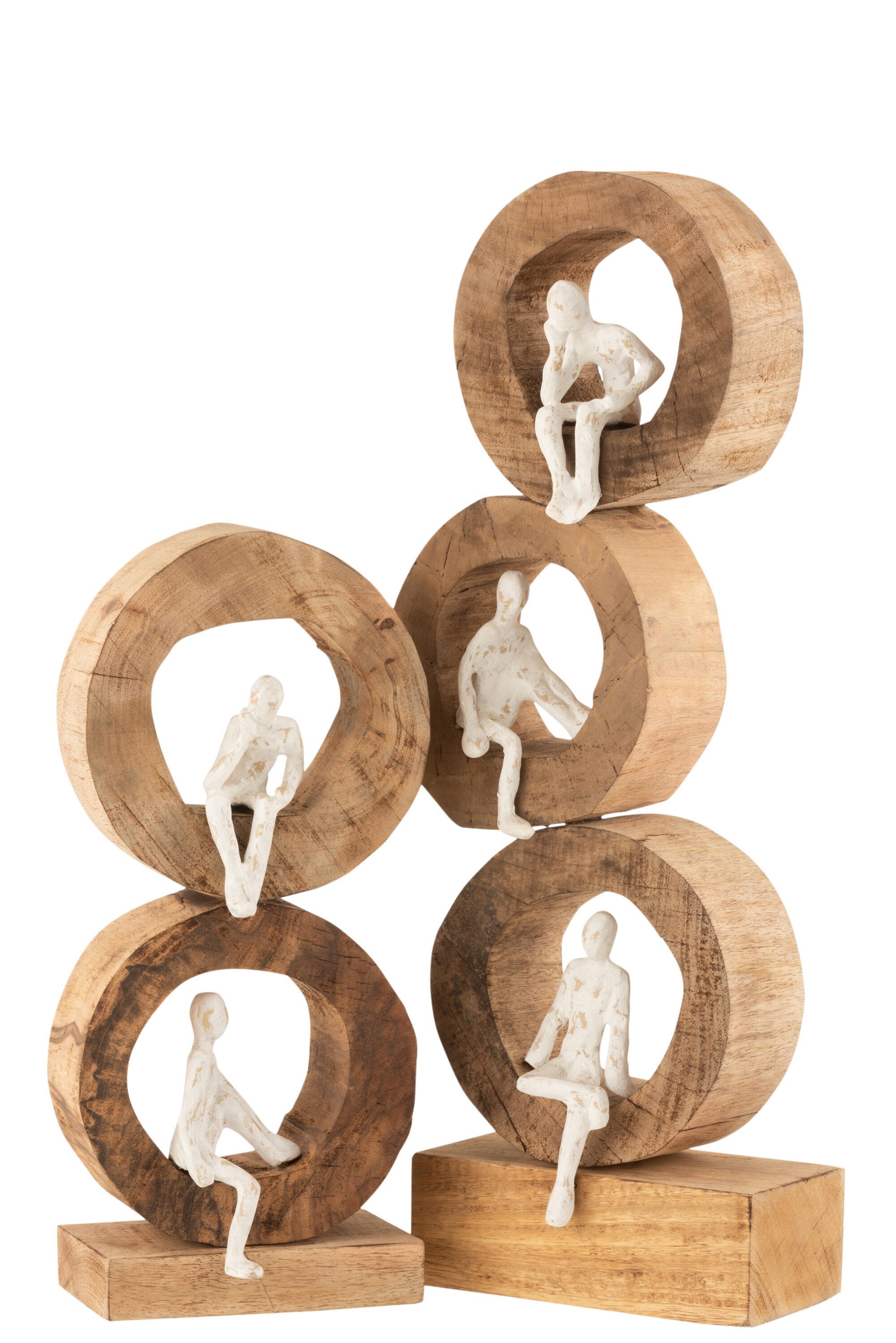 GILDE Dekoobjekt Figur Skulptur DENKER RINGE Mango Holz Geschenk Dekoration günstig online kaufen
