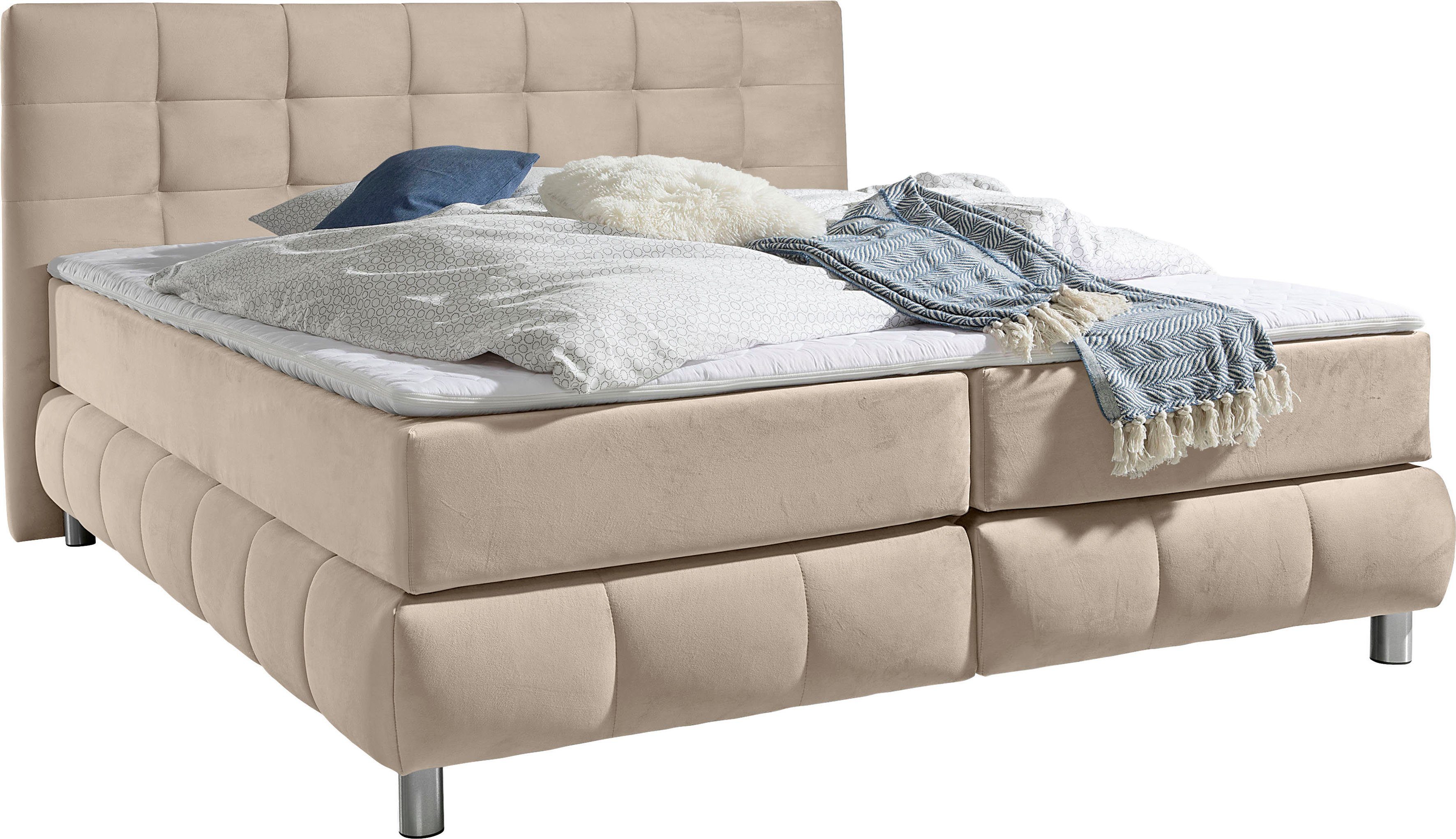 andas Boxspringbett "Salo", incl. Topper, 6 Breiten, 2 Härtegrade, TFK auch günstig online kaufen