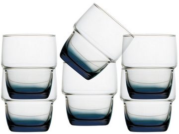 Marine Business Longdrinkglas Wasserglas Set 6 Stück, stapelbar, unzerbrechlich - Blau, Ecozen, Ecozen