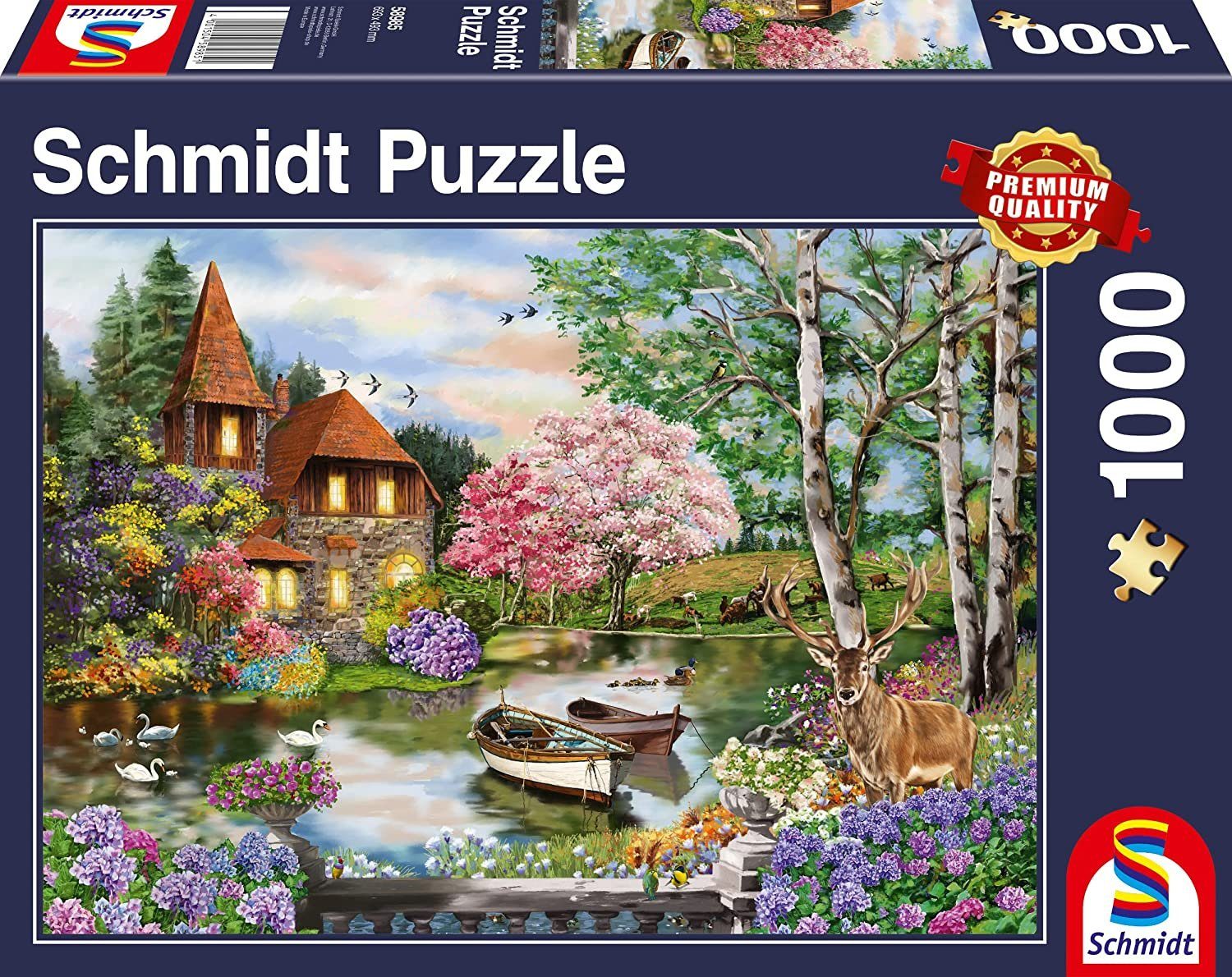 Puzzleteile Schmidt am See, 1000 Haus Spiele Puzzle