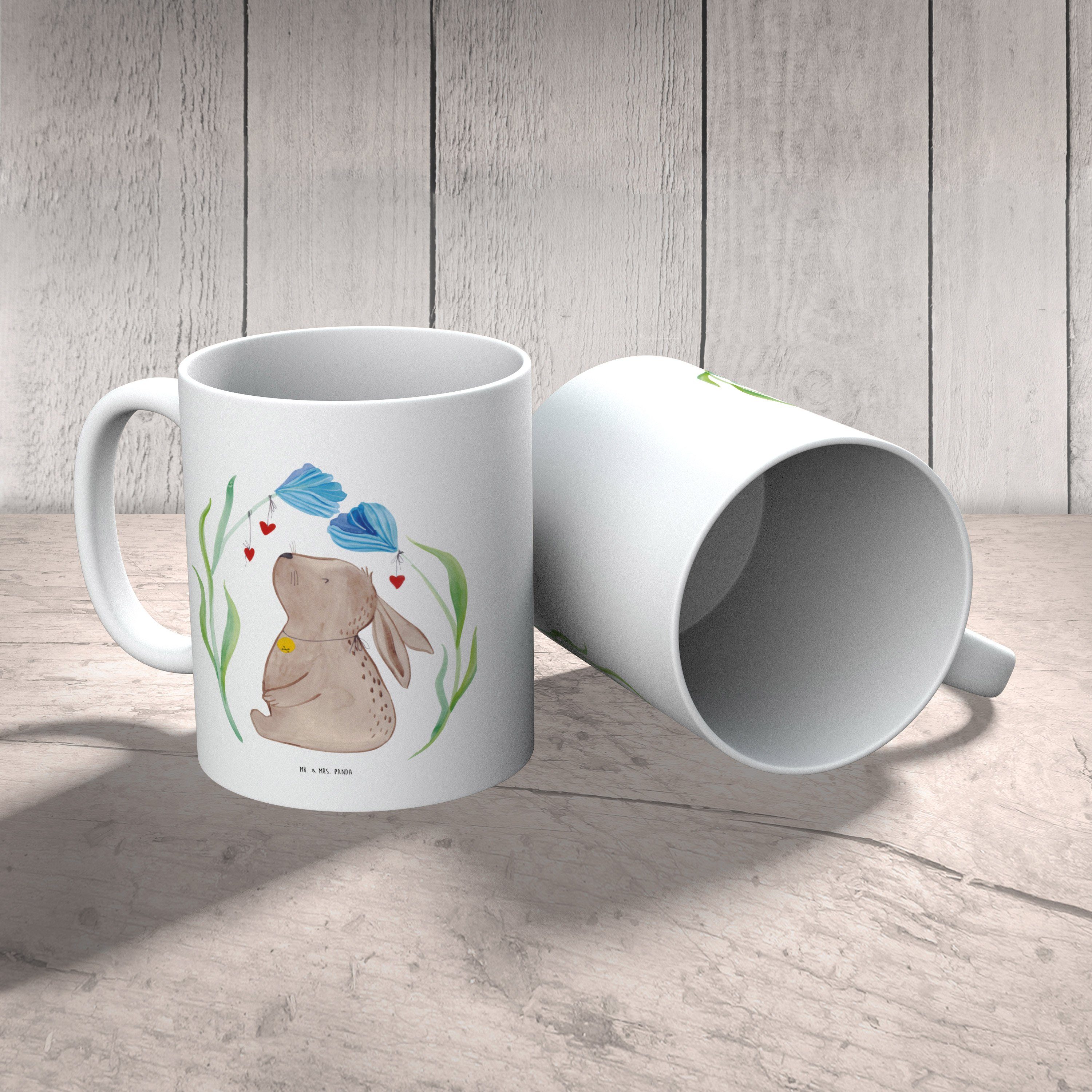 Mr. & Mrs. Geschenk, Keramik Kaffeebecher, Panda Tasse Tasse Tasse, - - Hase Bech, Motive, Blume Weiß