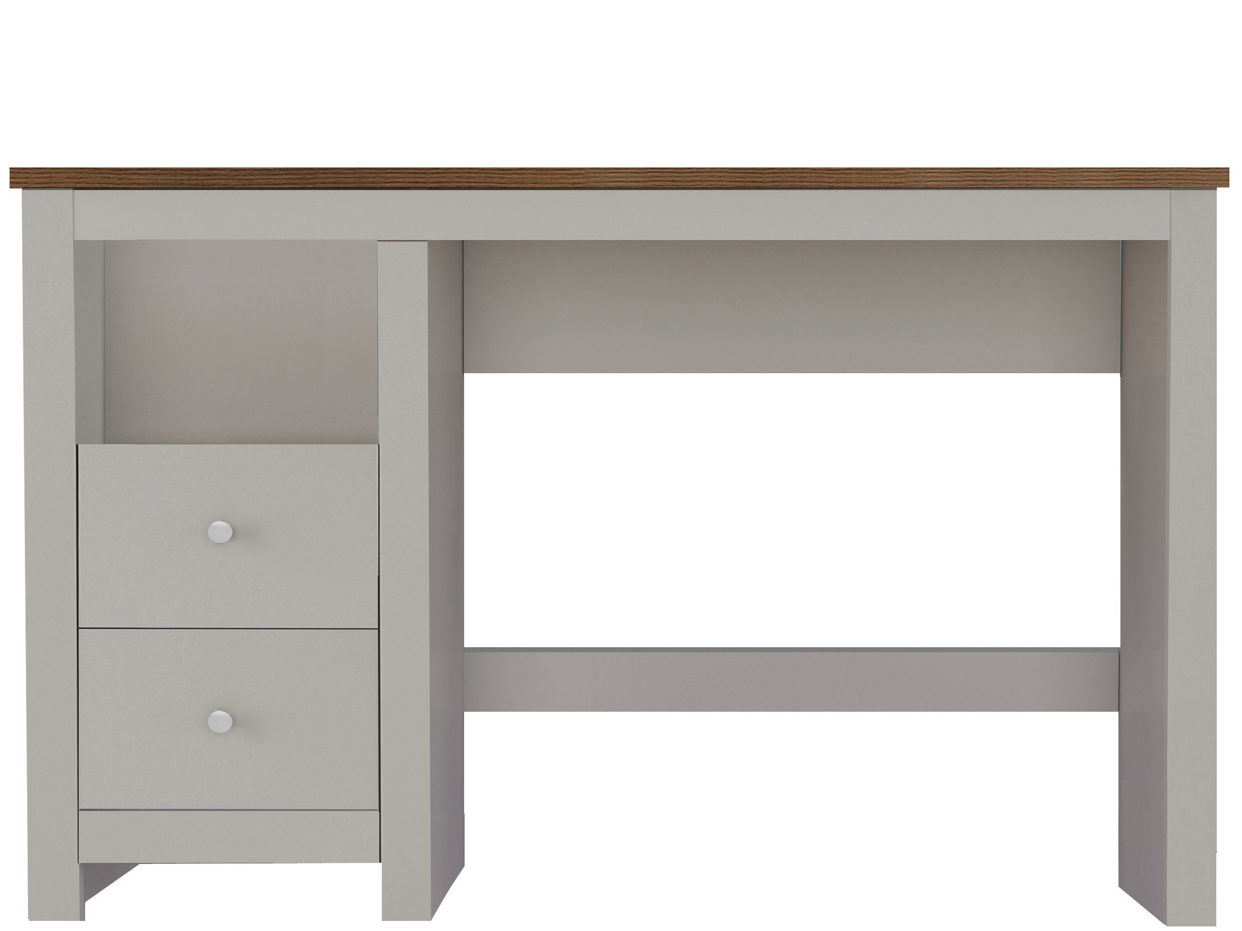 loft24 Schreibtisch Eddie, Arbeitstisch mit 2 Schubladen im Landhausstil günstig online kaufen