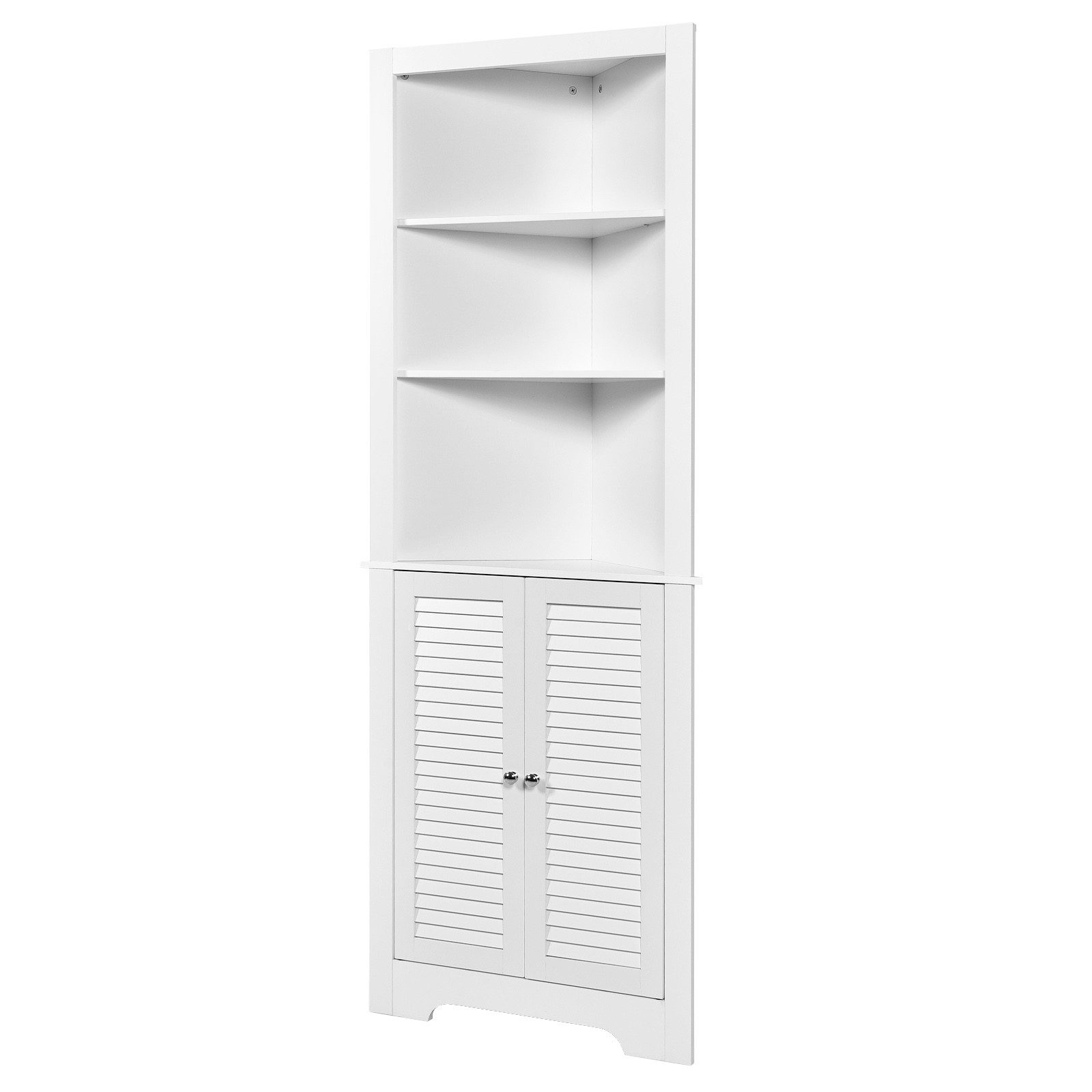 COSTWAY Hochschrank Eckschrank Bad Holz, 45x45x173cm, günstig online kaufen