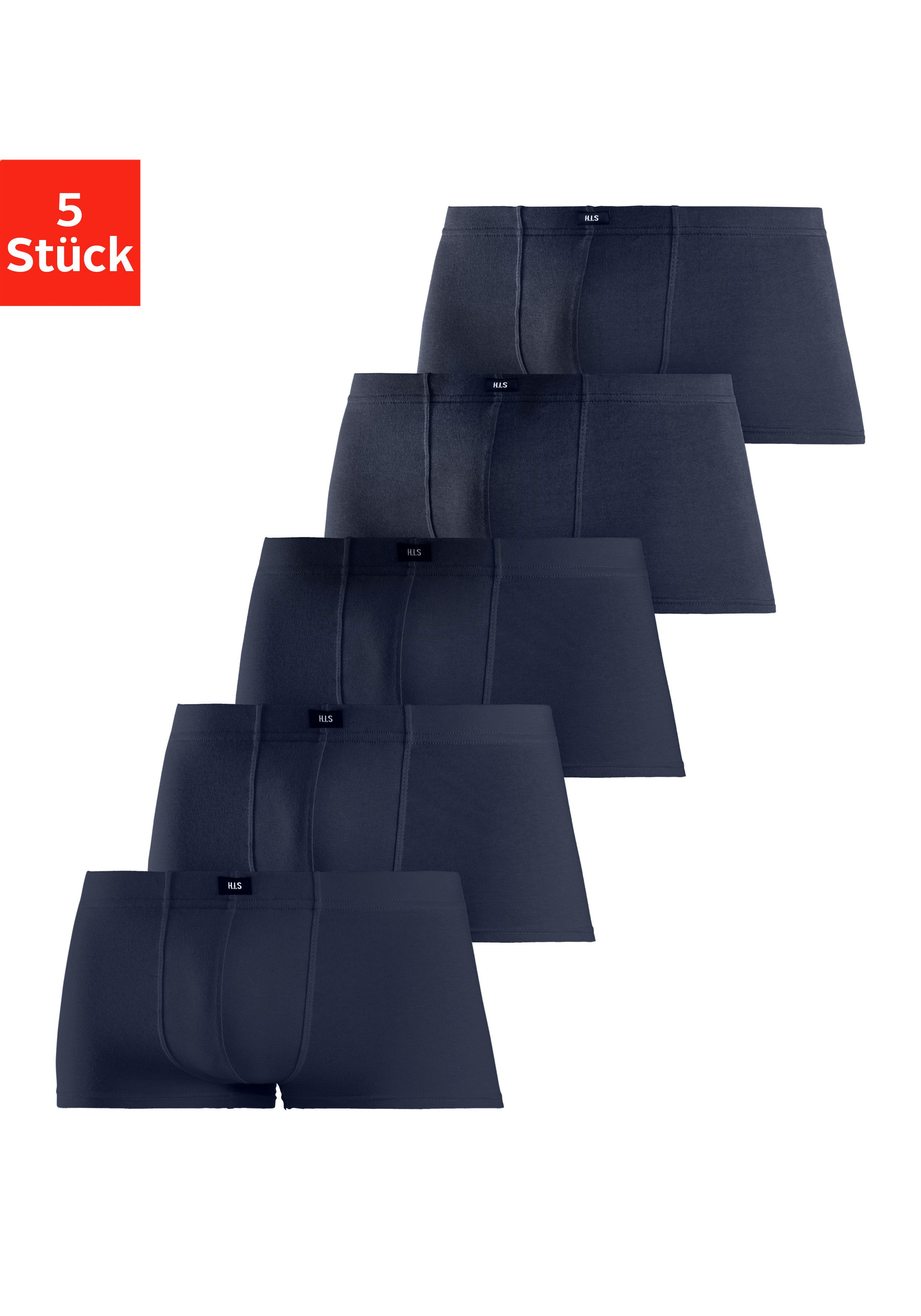 H.I.S Hipster (Packung, 5-St) knapp sitzende Boxershorts aus Baumwollstretch
