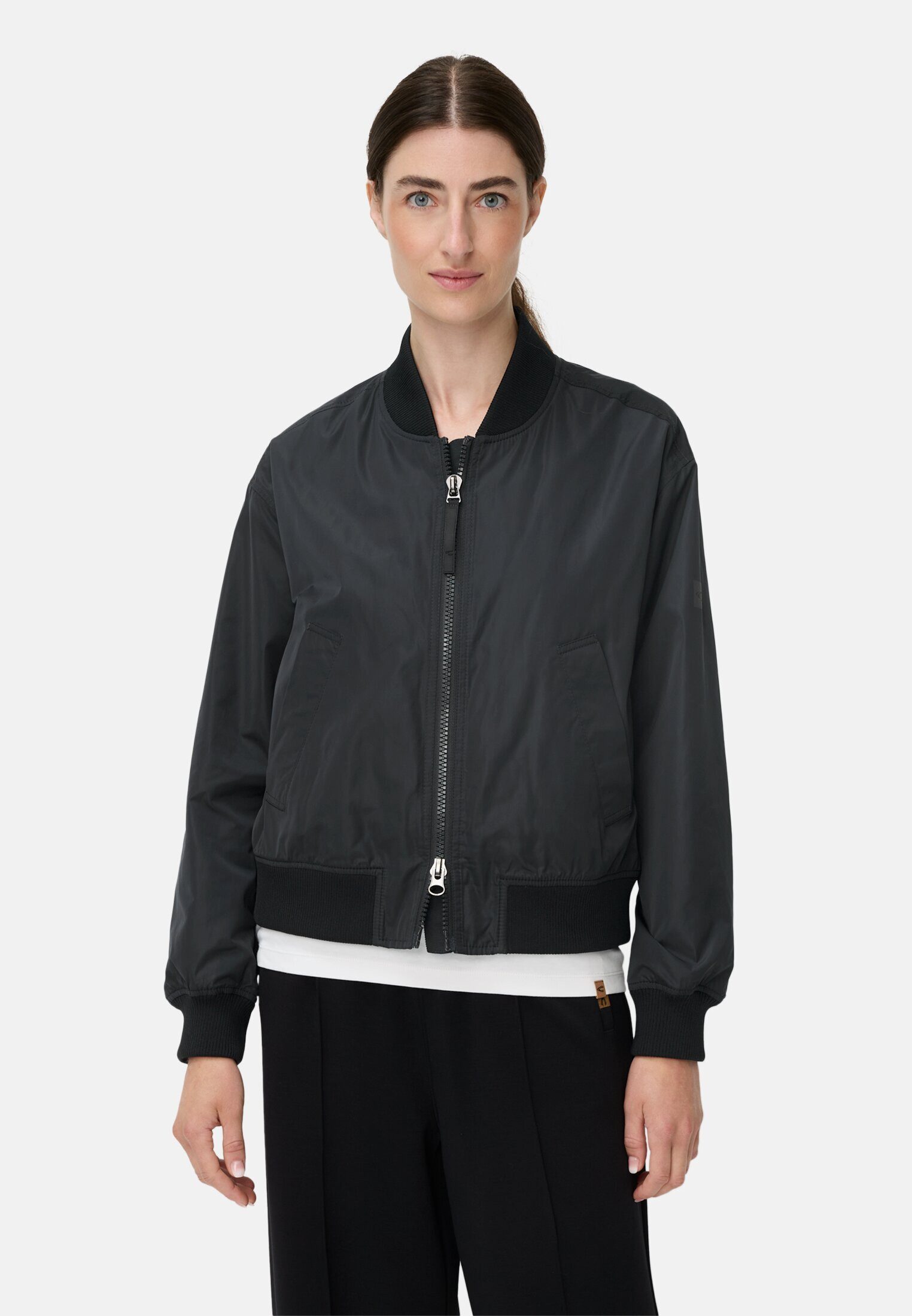 camel active Bomberjacke mit 2-Wege-Reißverschluss Langarm Stehkragen günstig online kaufen