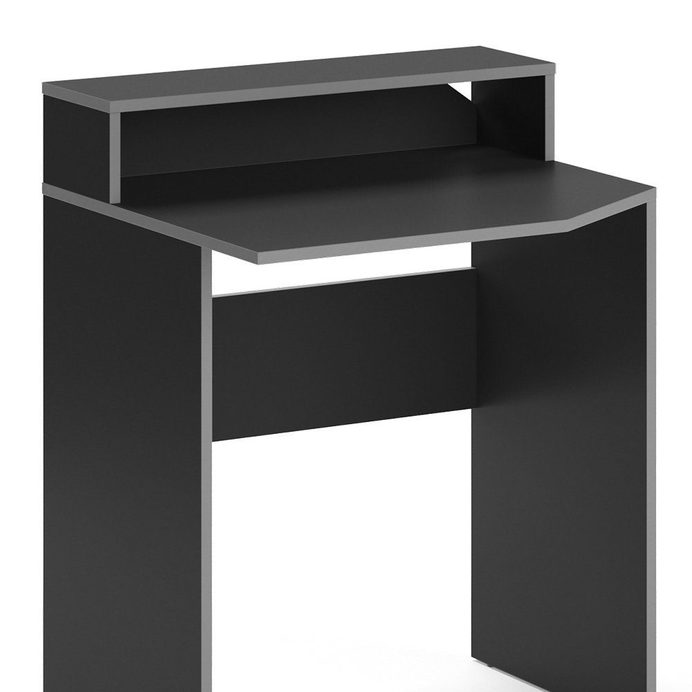 Gamingtisch Grau Computertisch PC-Tisch Kurz KRON Schwarz Vicco