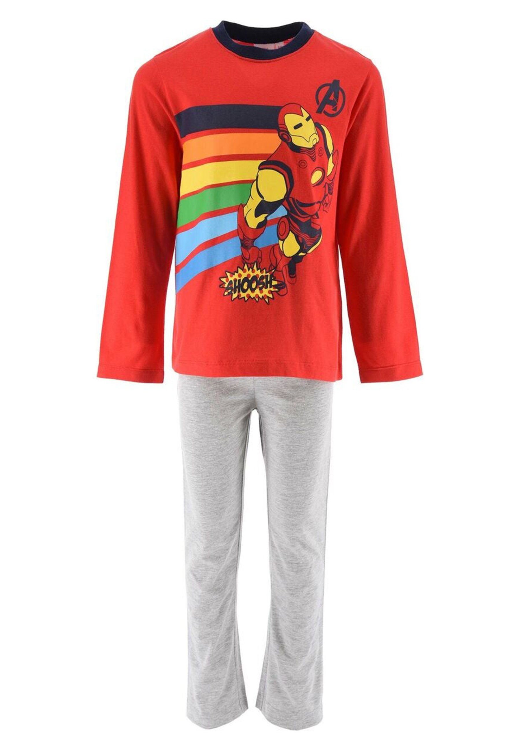 The AVENGERS Schlafanzug Ironman Kinder Jungen Pyjama langarm Nachtwäsche (2 tlg)