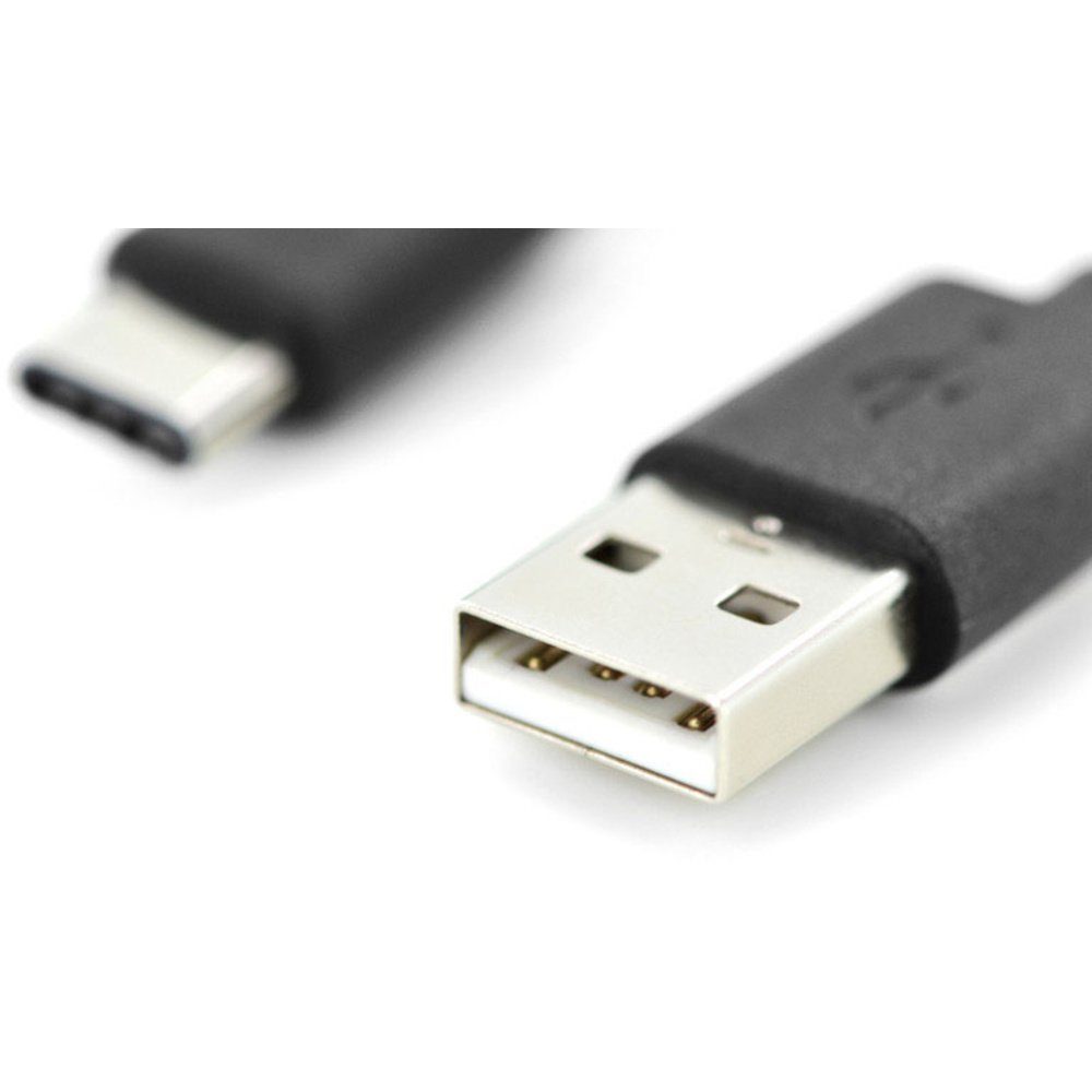 Digitus Digitus USB-Kabel USB 2.0 USB-C® Stecker, USB-A Stecker 1.80 m Schwar USB-Kabel, (180.00 cm)