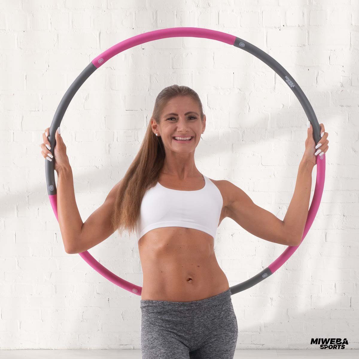 Miweba Sports Hula-Hoop-Reifen »Hula Hoop Reifen 0,8 kg«, Bauchtrainer -  6-teilig -